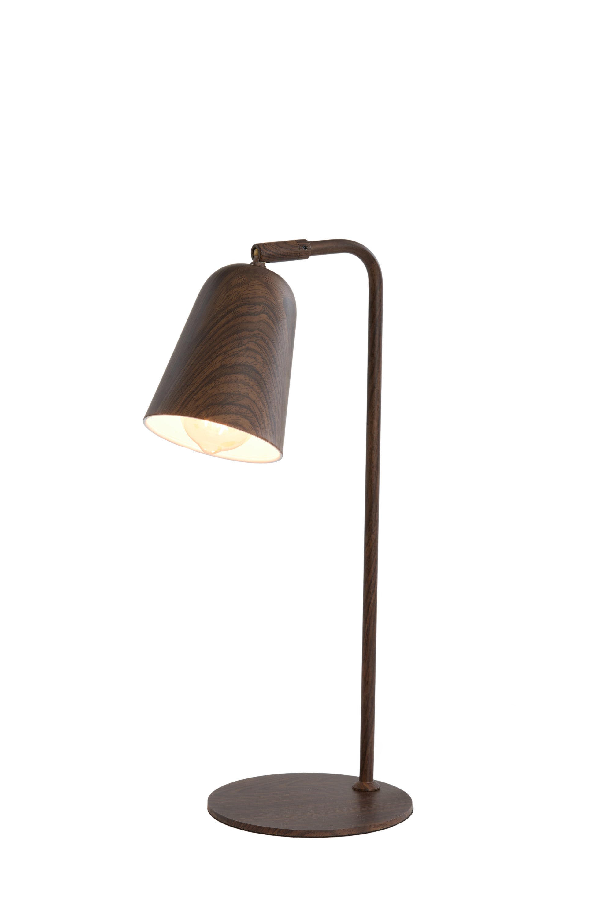 Salomo Dark Brown Wood Effect Table Lamp