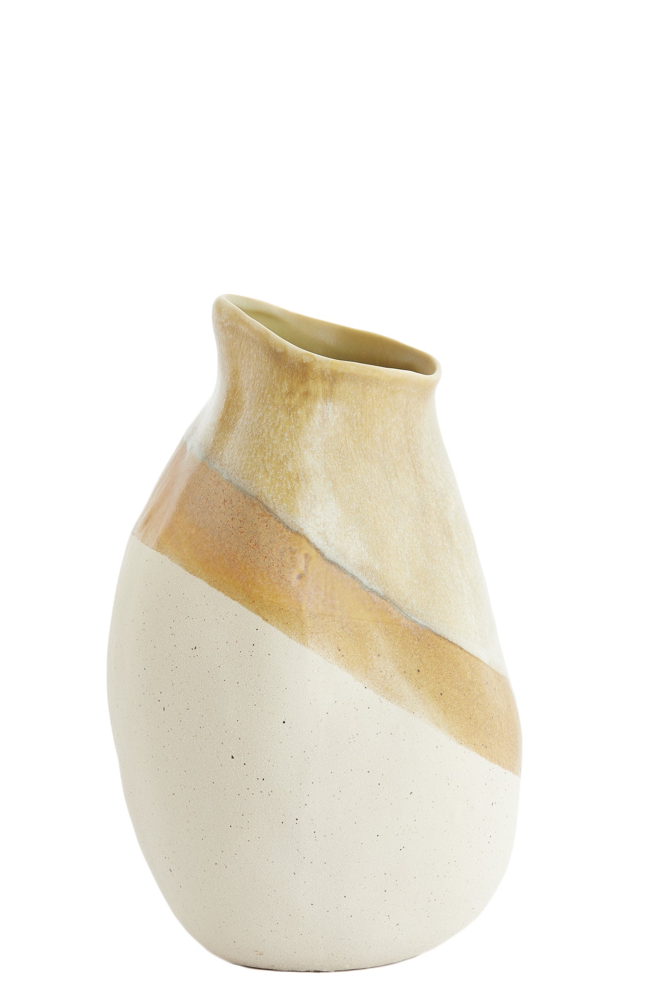 Yulara Brown & Cream Ceramic Vase