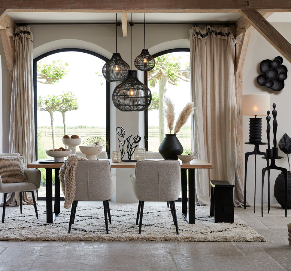 Xamuri Natural/Black Rectangular Rug 300x200cm