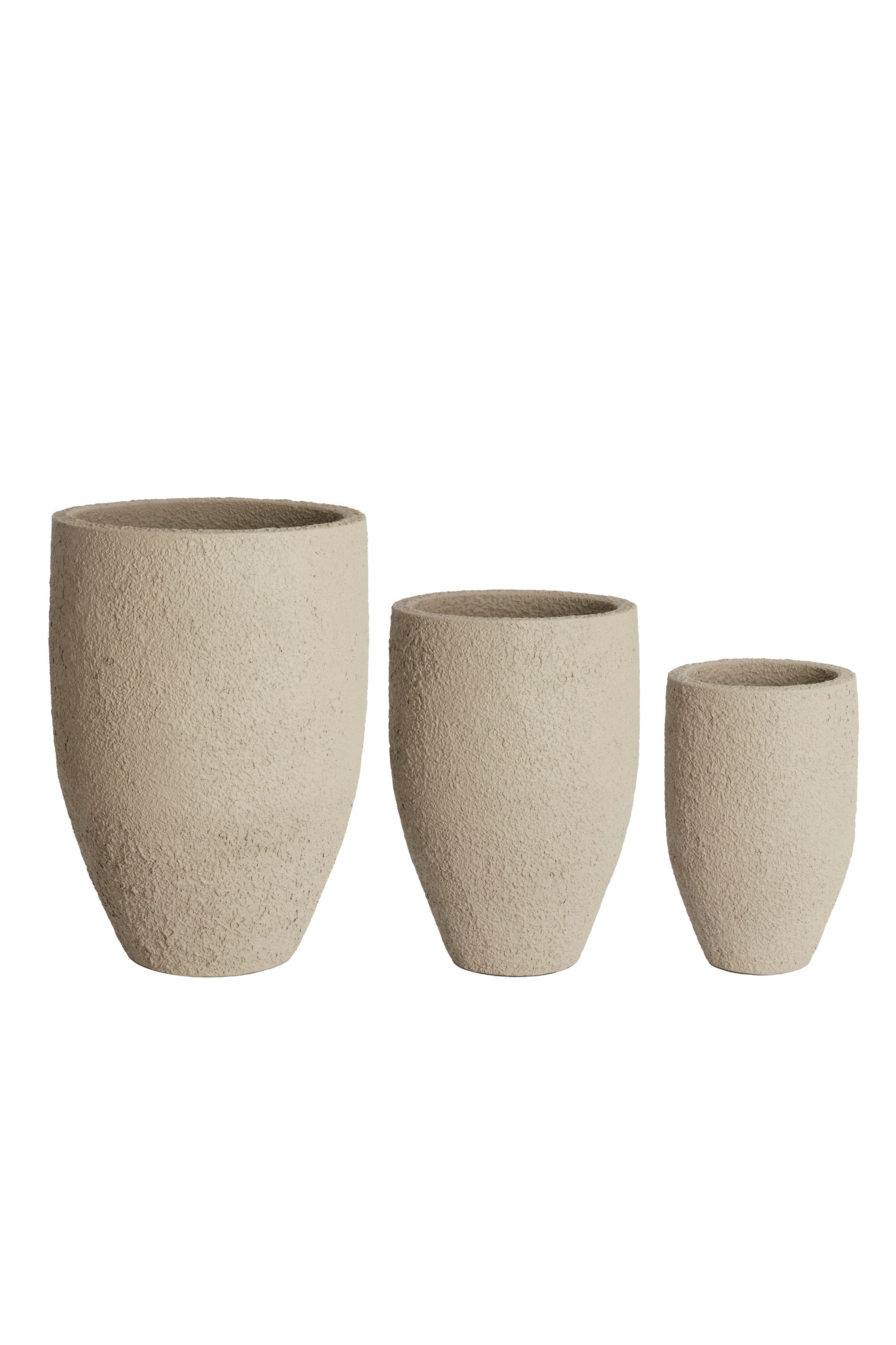 Sirolo Set of 3 Sand Metal Decorative Planters