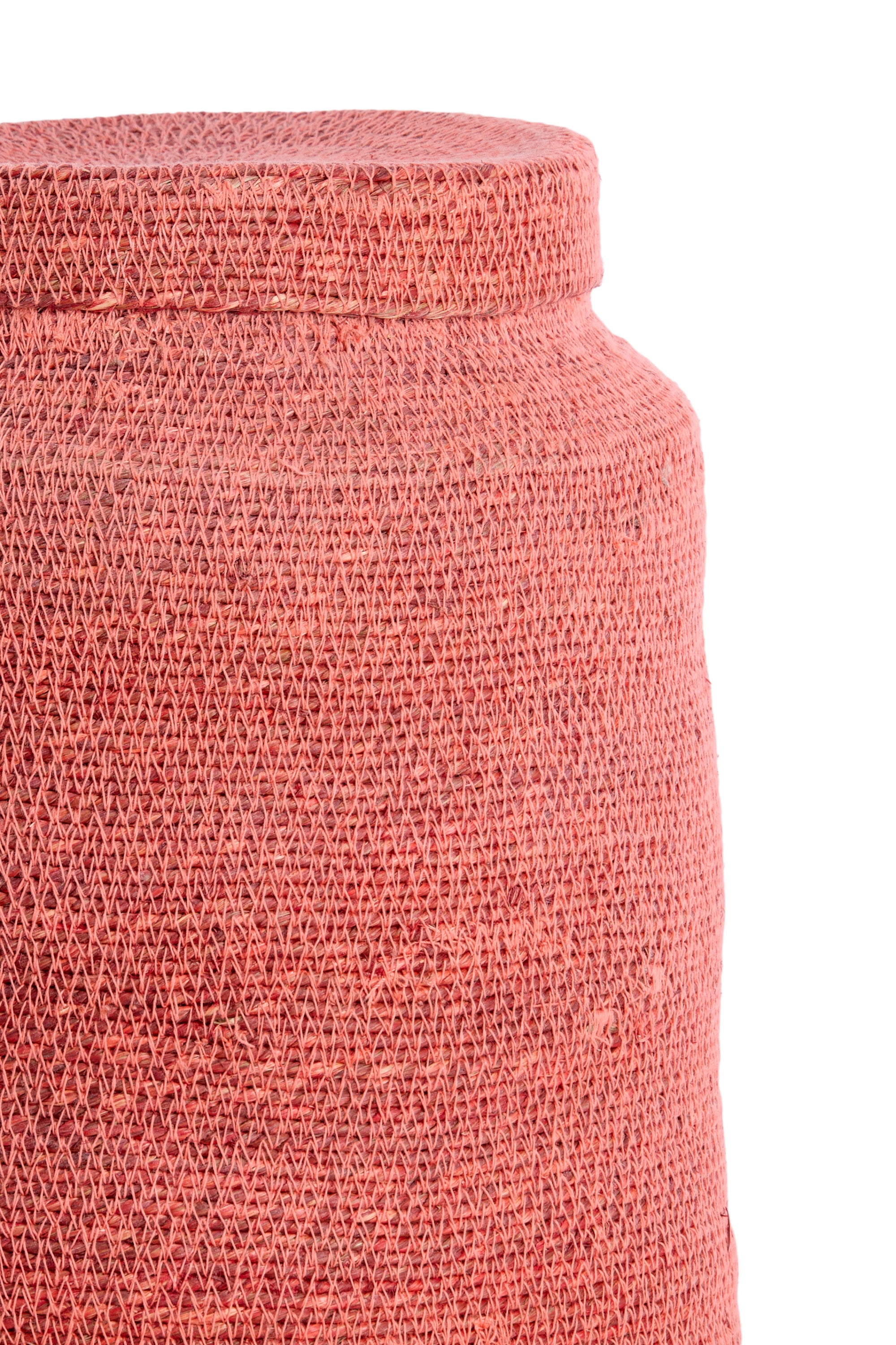 Betania Set of 2 Pink Seagrass Storage Baskets