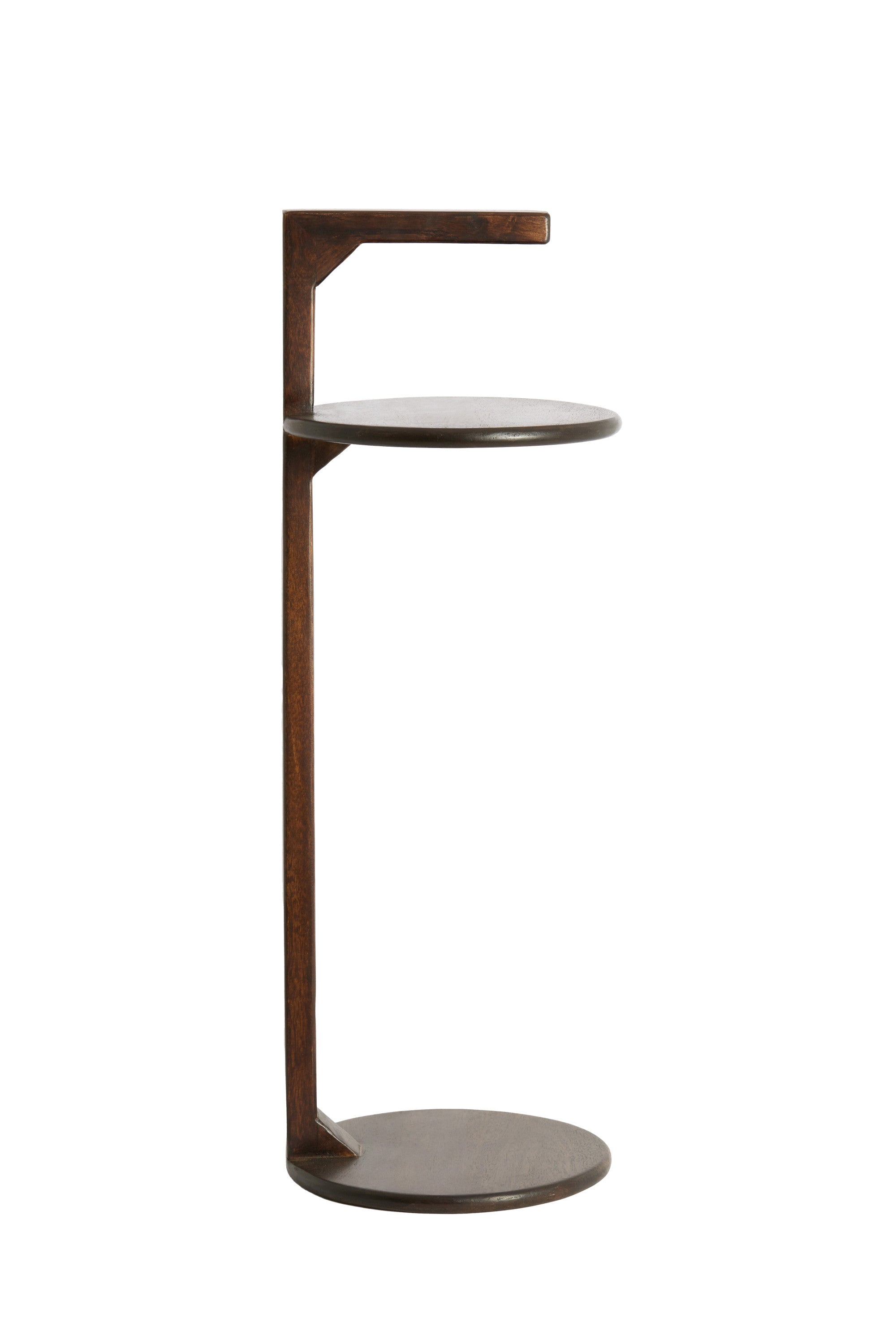 Delmino Chocolate Brown Mango Wood Round Side Table