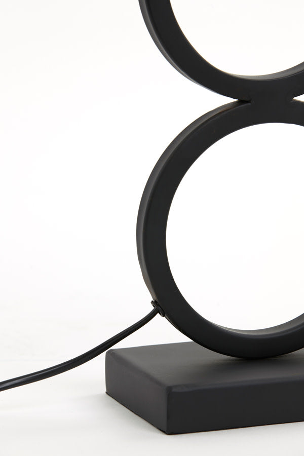 Stelios Matt Black Metal Table Lamp Base 51cm