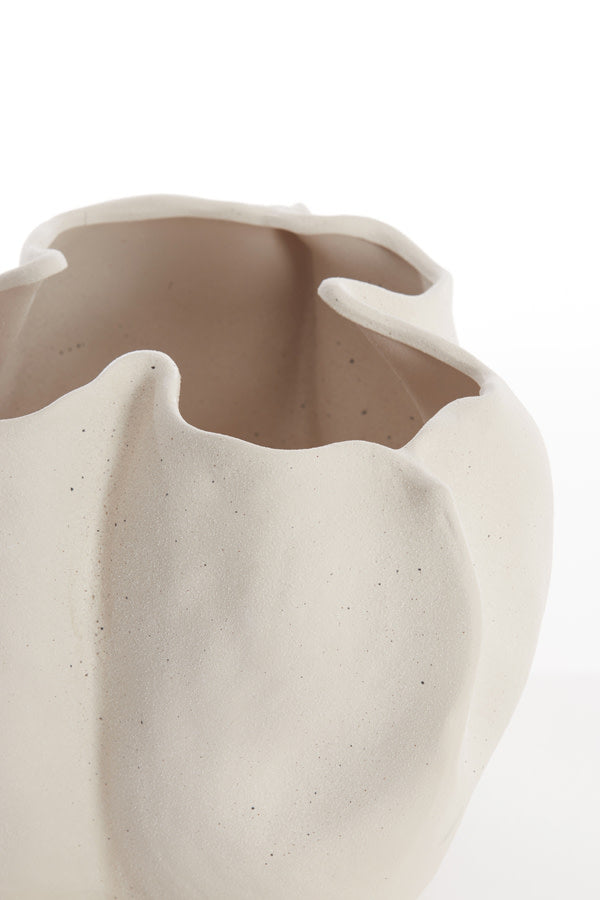 Sanguli Cream Ceramic Vase 22.5cm