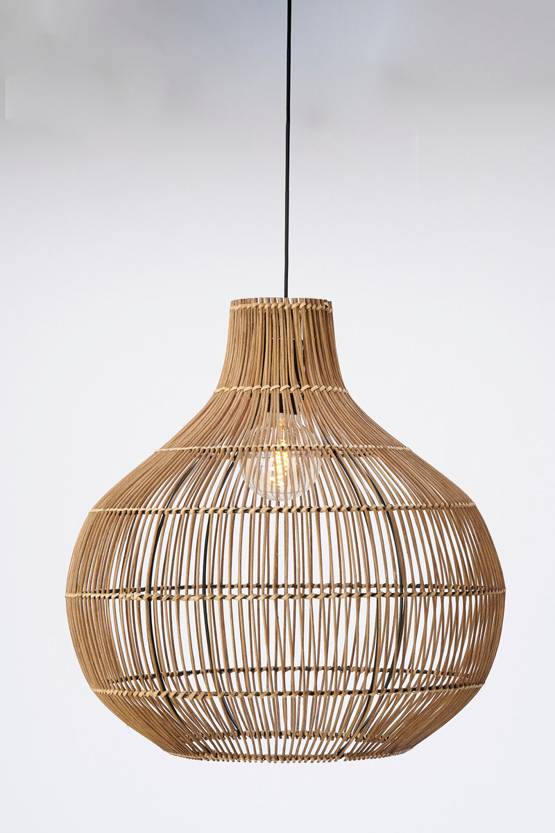 Pacino Dark Brown Rattan Pendant Light 50cm