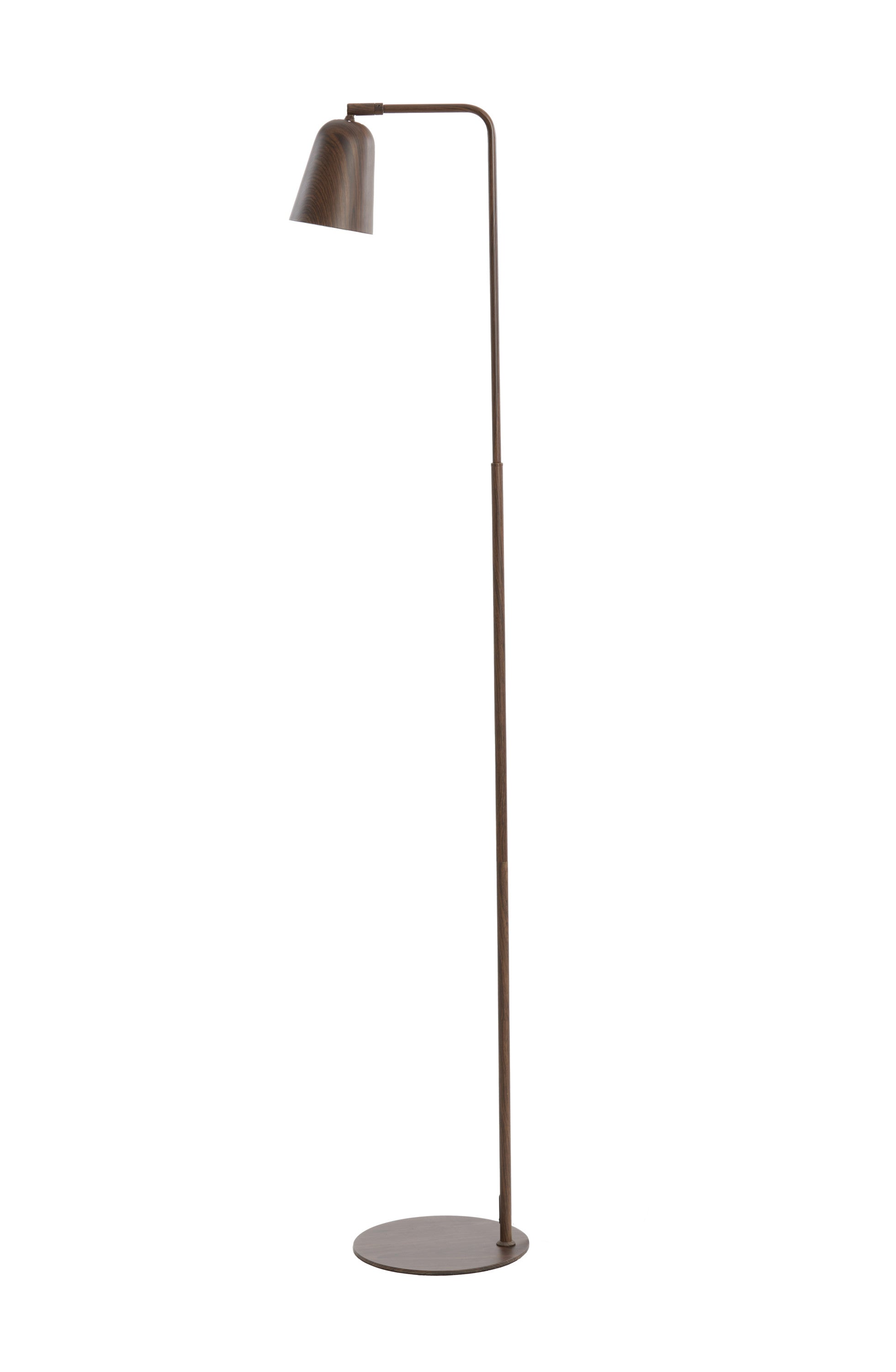 Salomo Dark Brown Wood Effect Floor Lamp