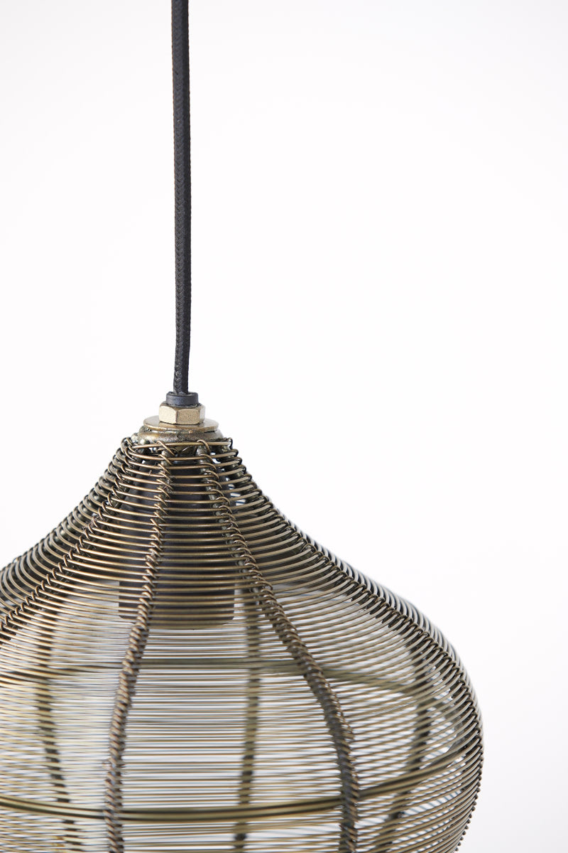 Alvaro Antique Bronze Metal Pendant Light 27cm