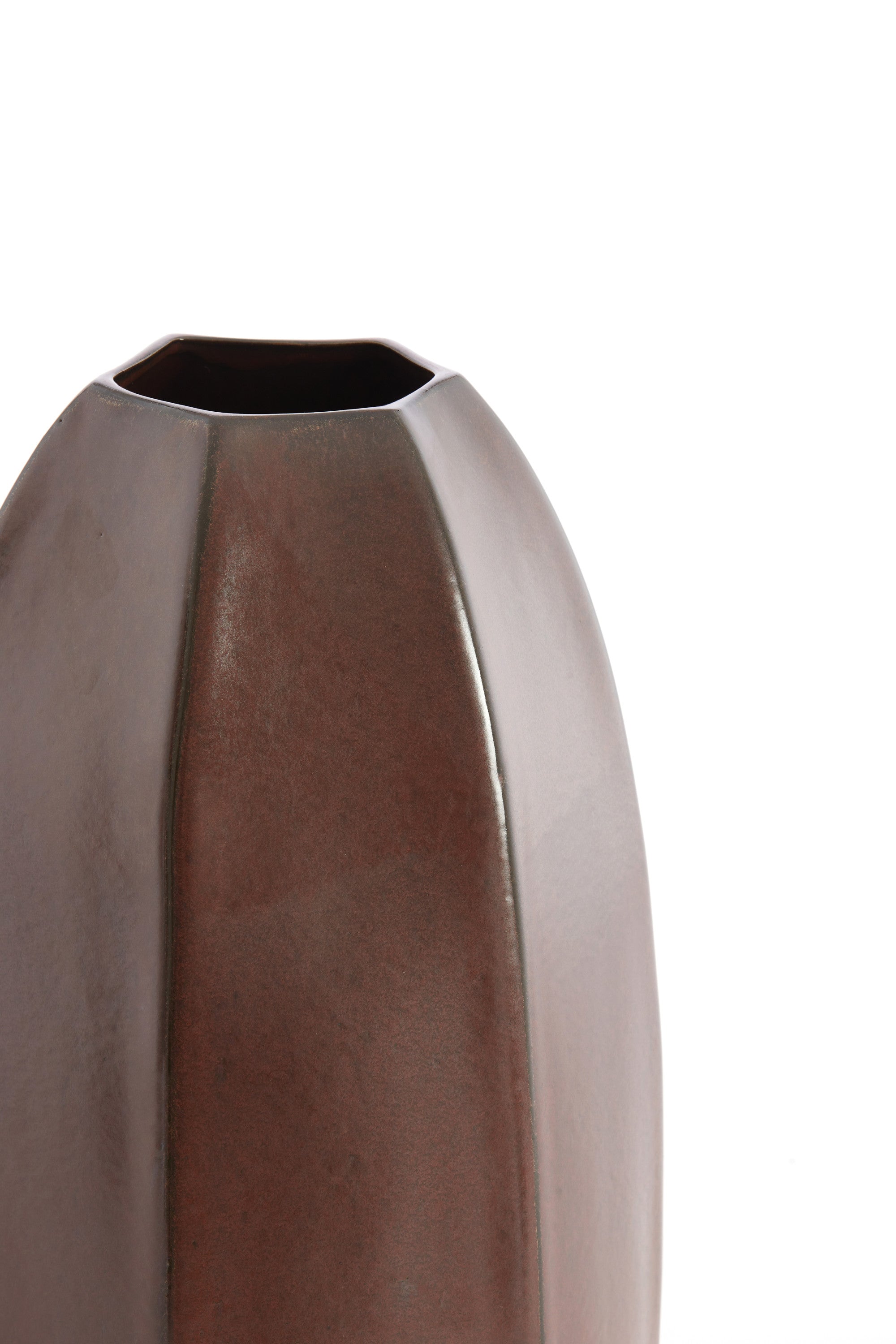 Serra Matt Dark Red/Brown Ceramic Vase 45.5cm