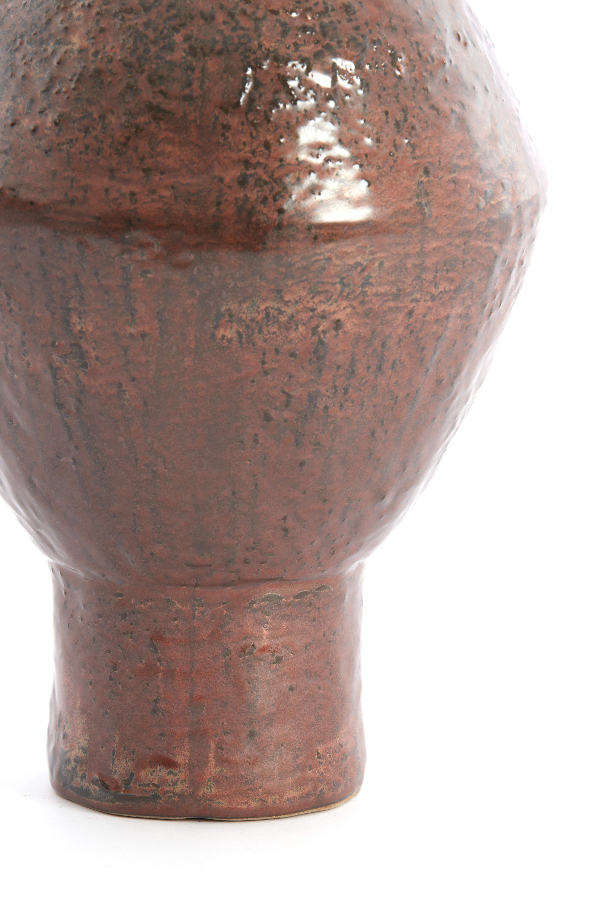 Vasora Matt Dark Red/Brown Ceramic Vase 33cm