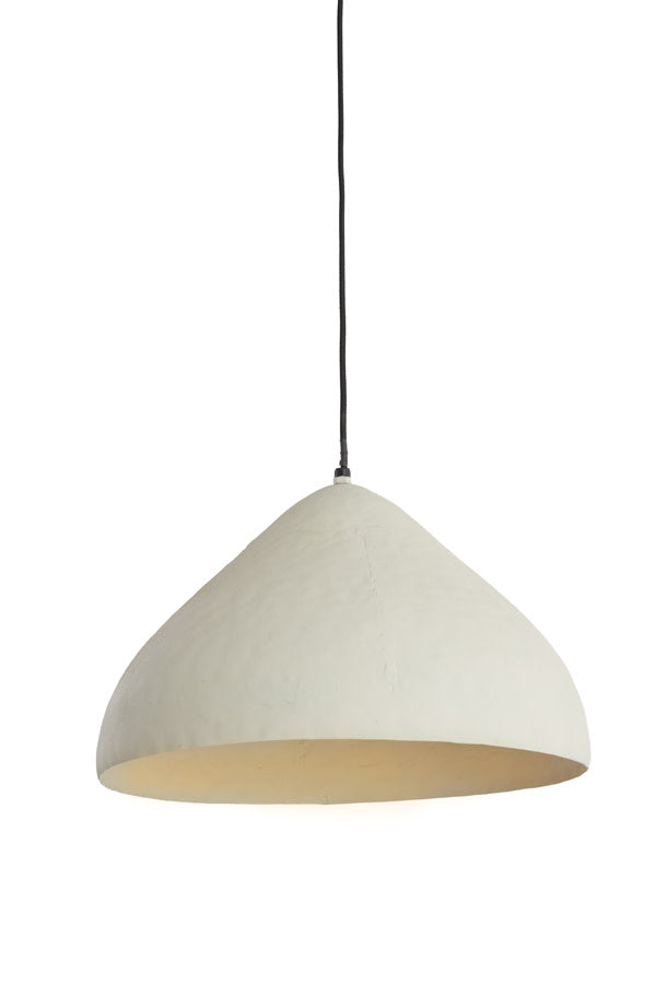 Elimo Matt Cream Metal Pendant Light 40cm