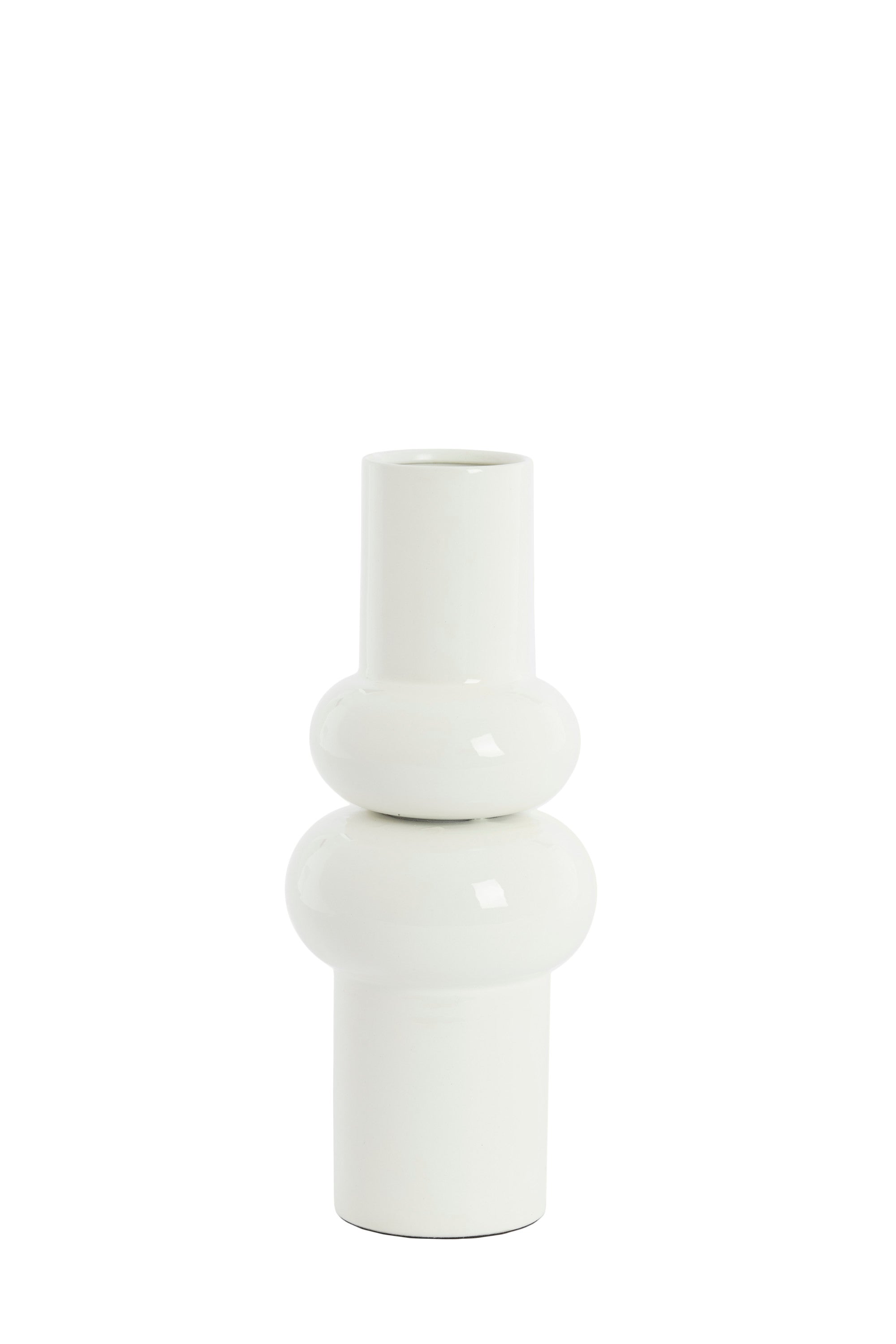Irissa Cream Metal Vase 36cm