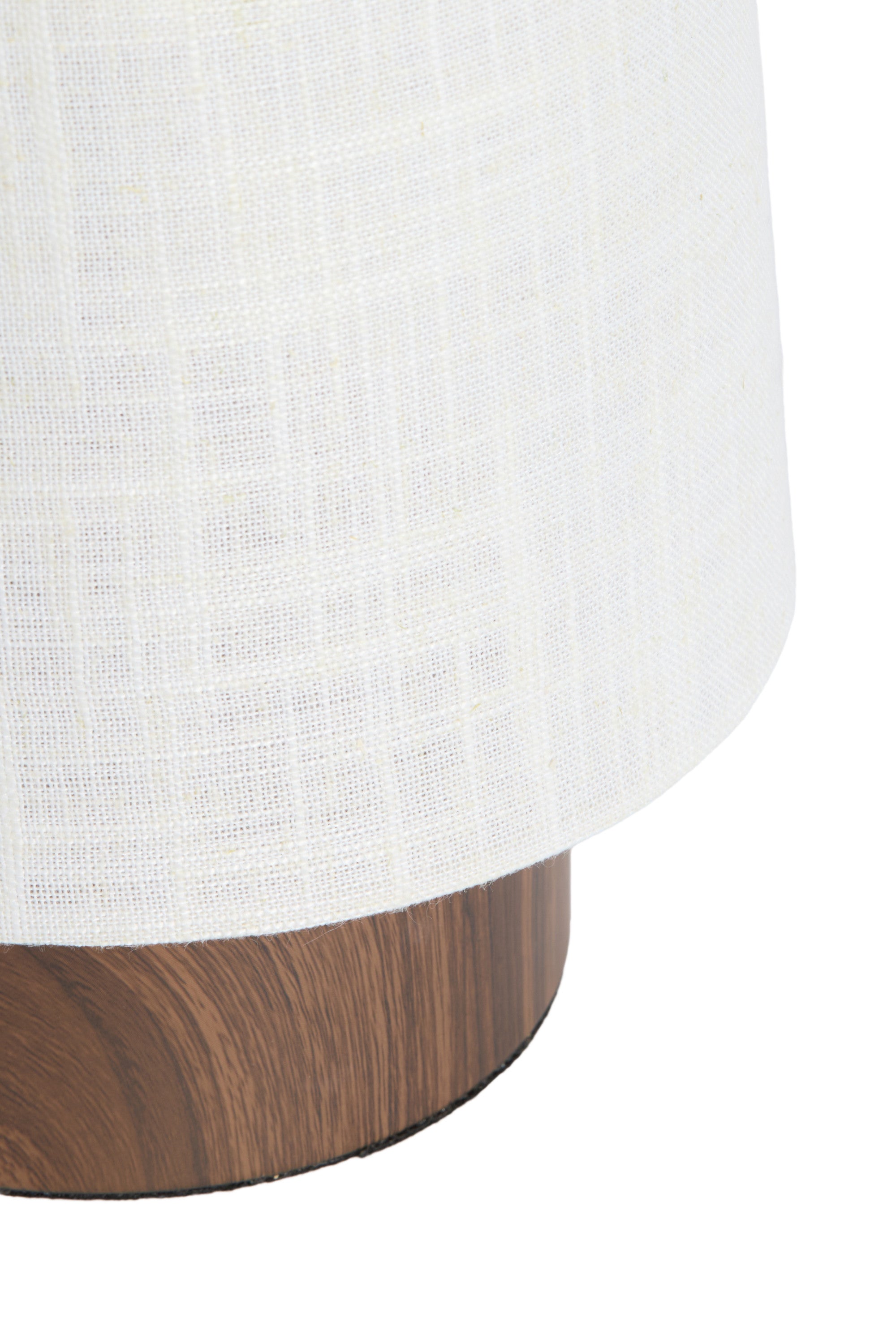 Howie Dark Brown Wood Effect & Cream Table Lamp 42cm