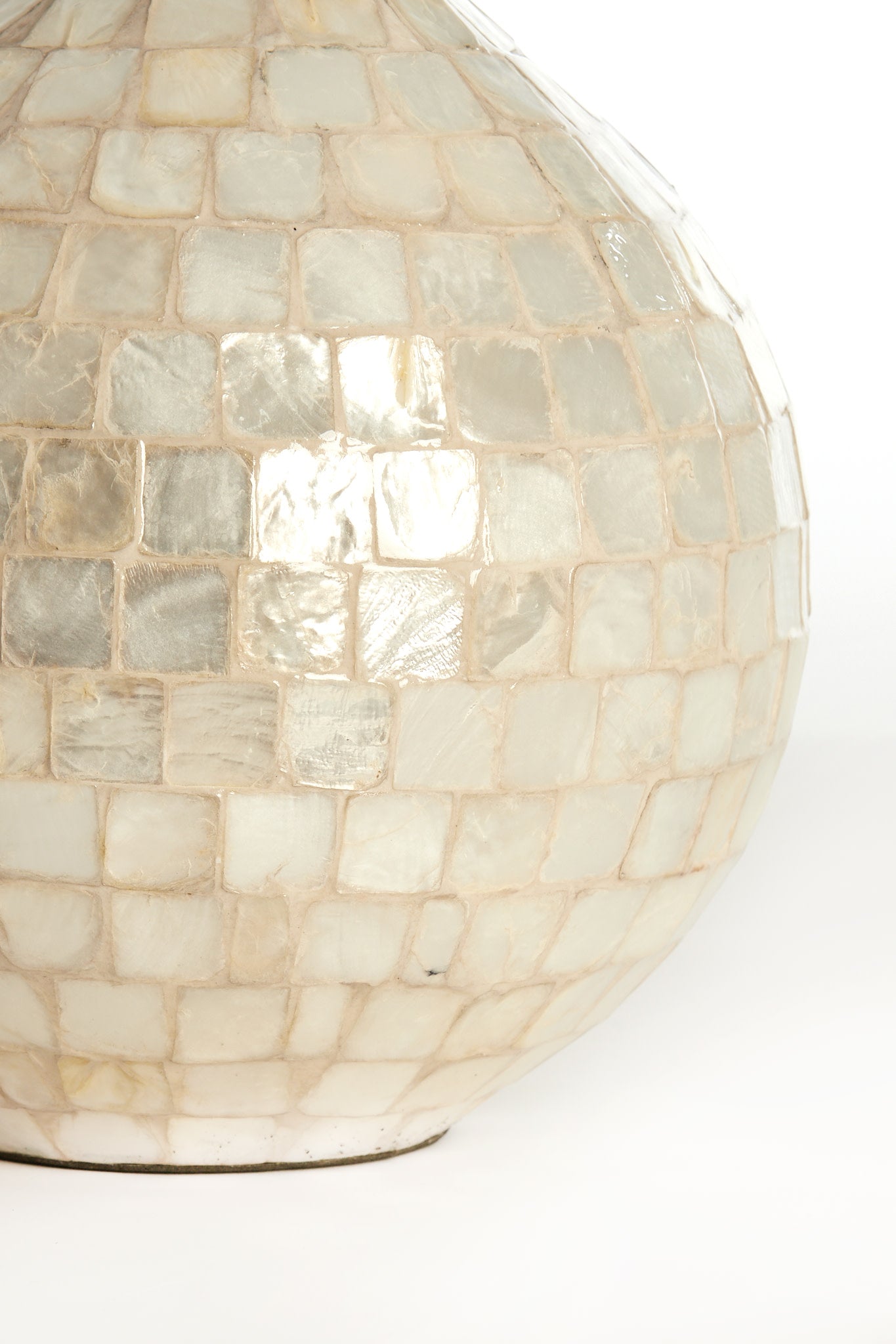 Elorza Cream Bamboo Mosaic Vase 25cm