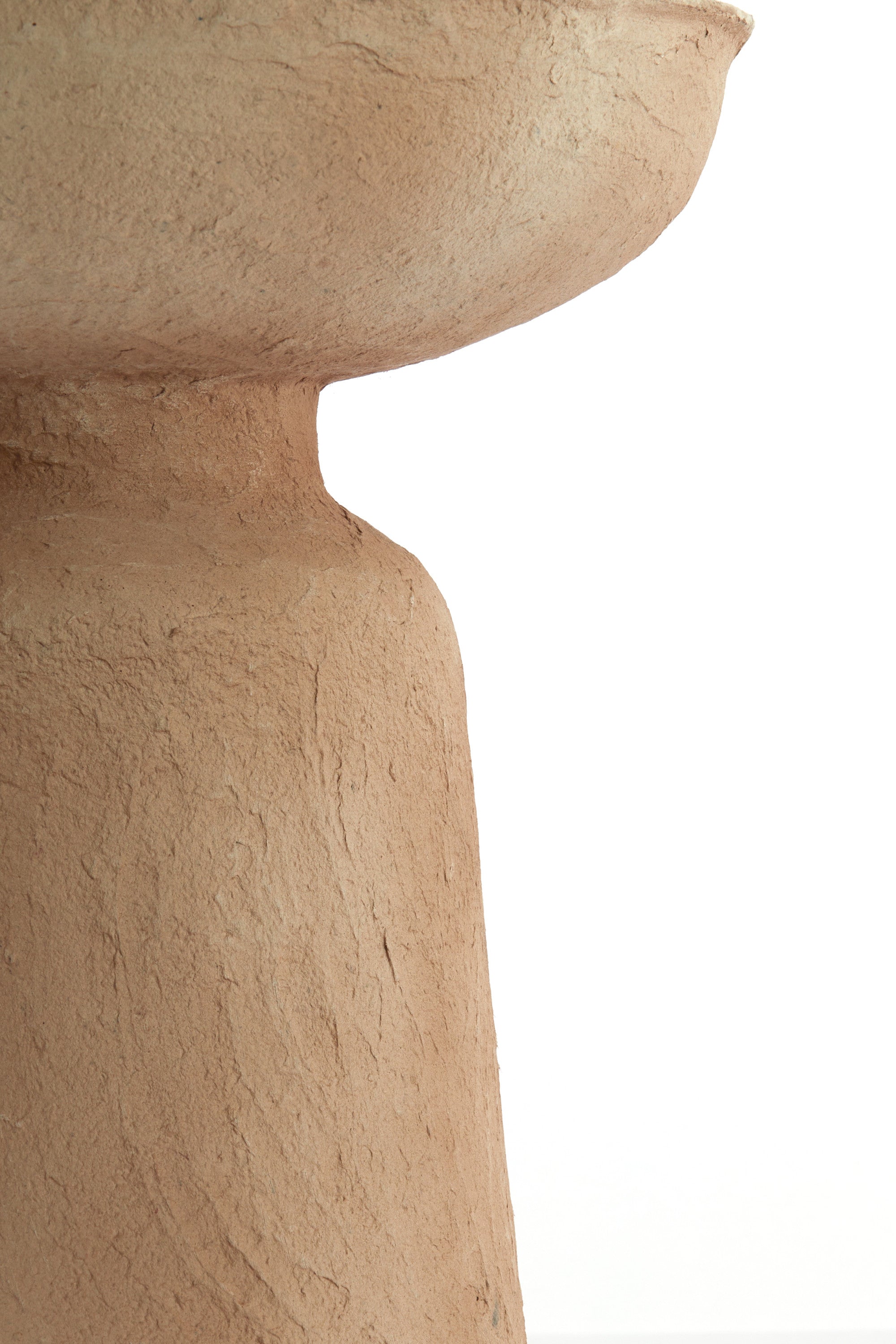 Benissa Beige Papier Mâché Round Side Table