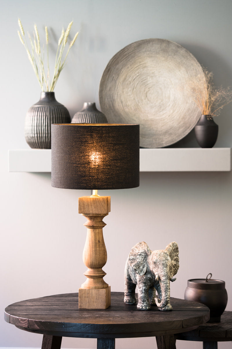 Cumani Natural Wood Table Lamp Base 47cm