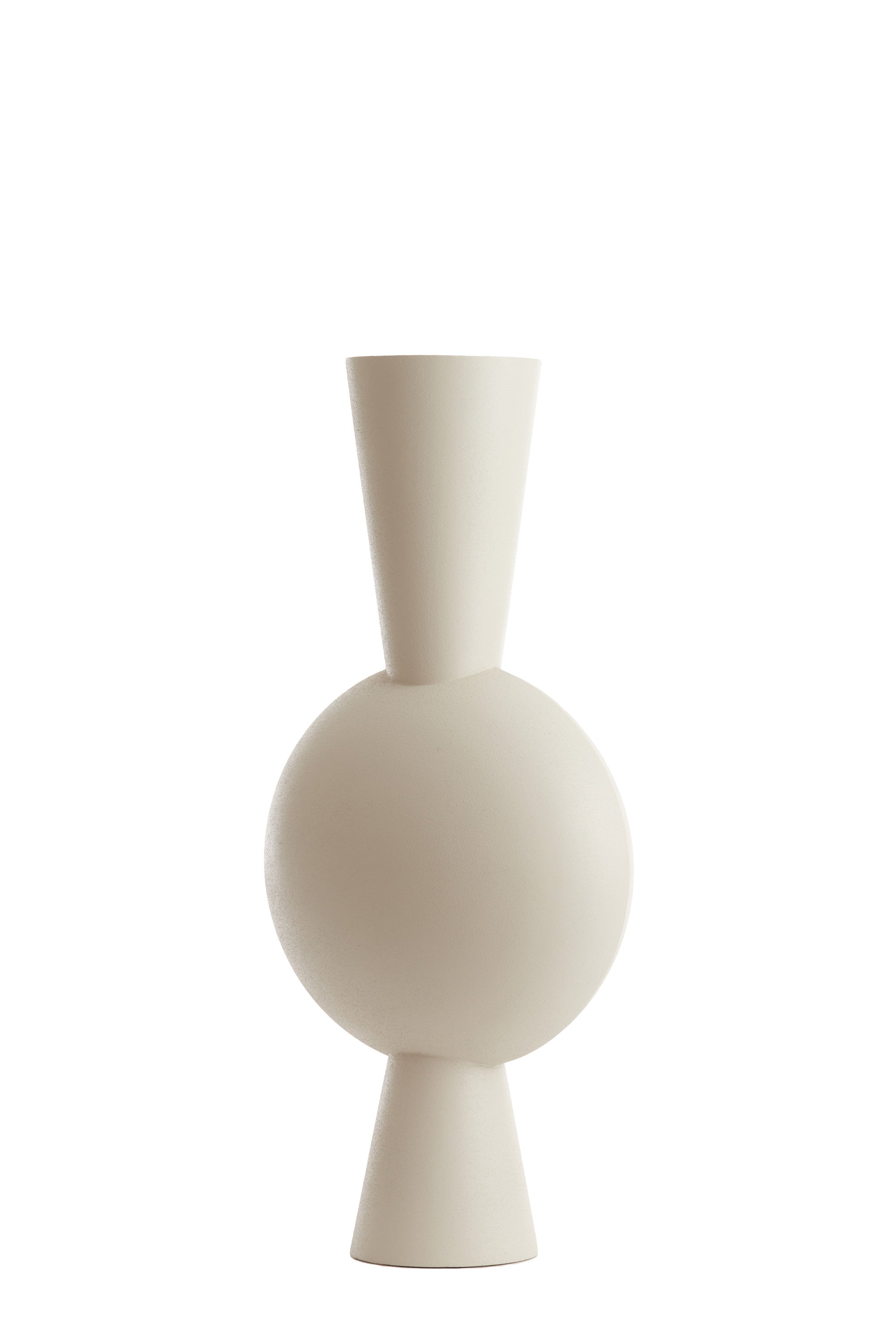 Kavandu Cream Metal Vase 81cm