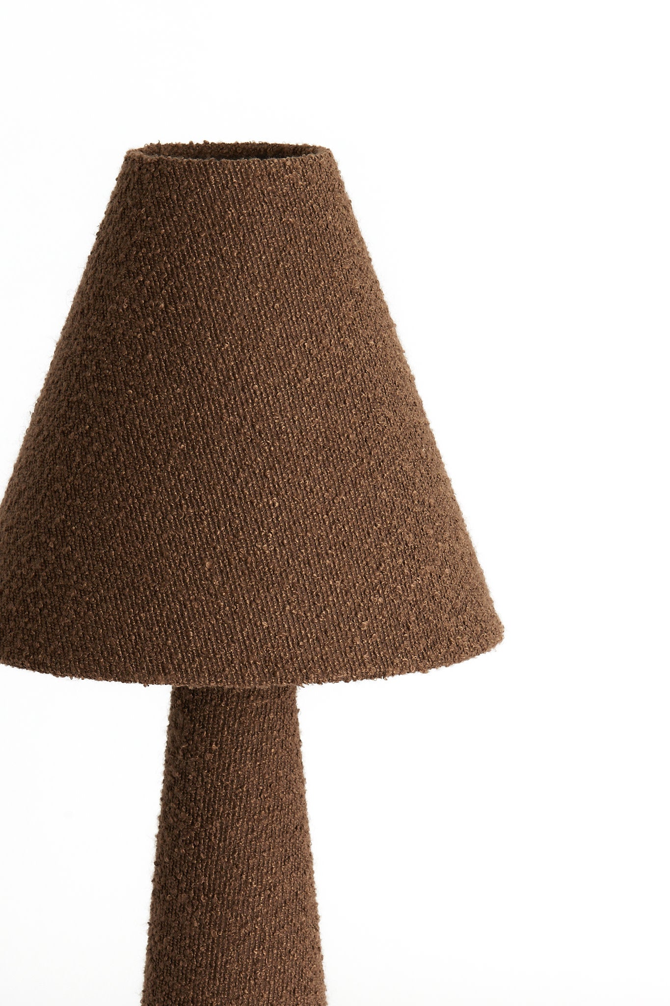 Devia Brown Bouclé Floor Lamp