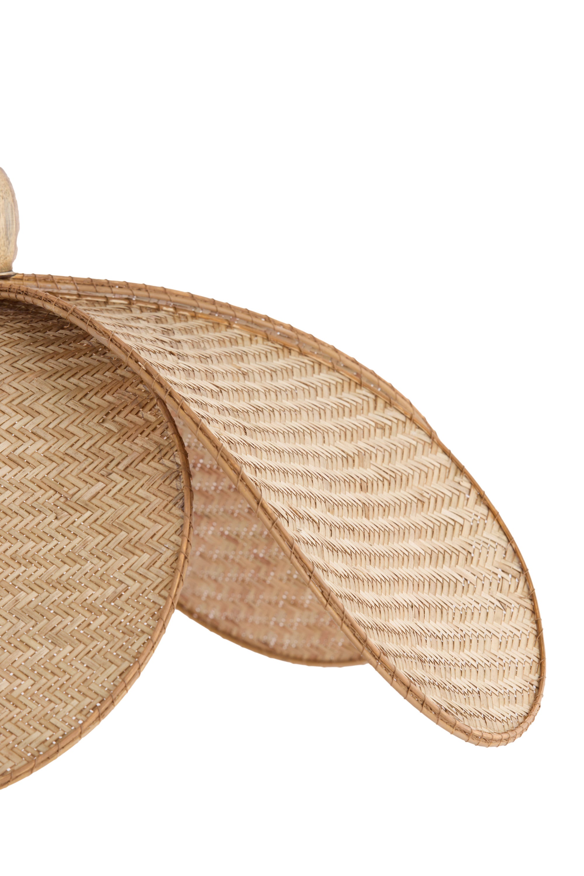 Lavrio Webbing Natural & Wood Pendant Light 48cm