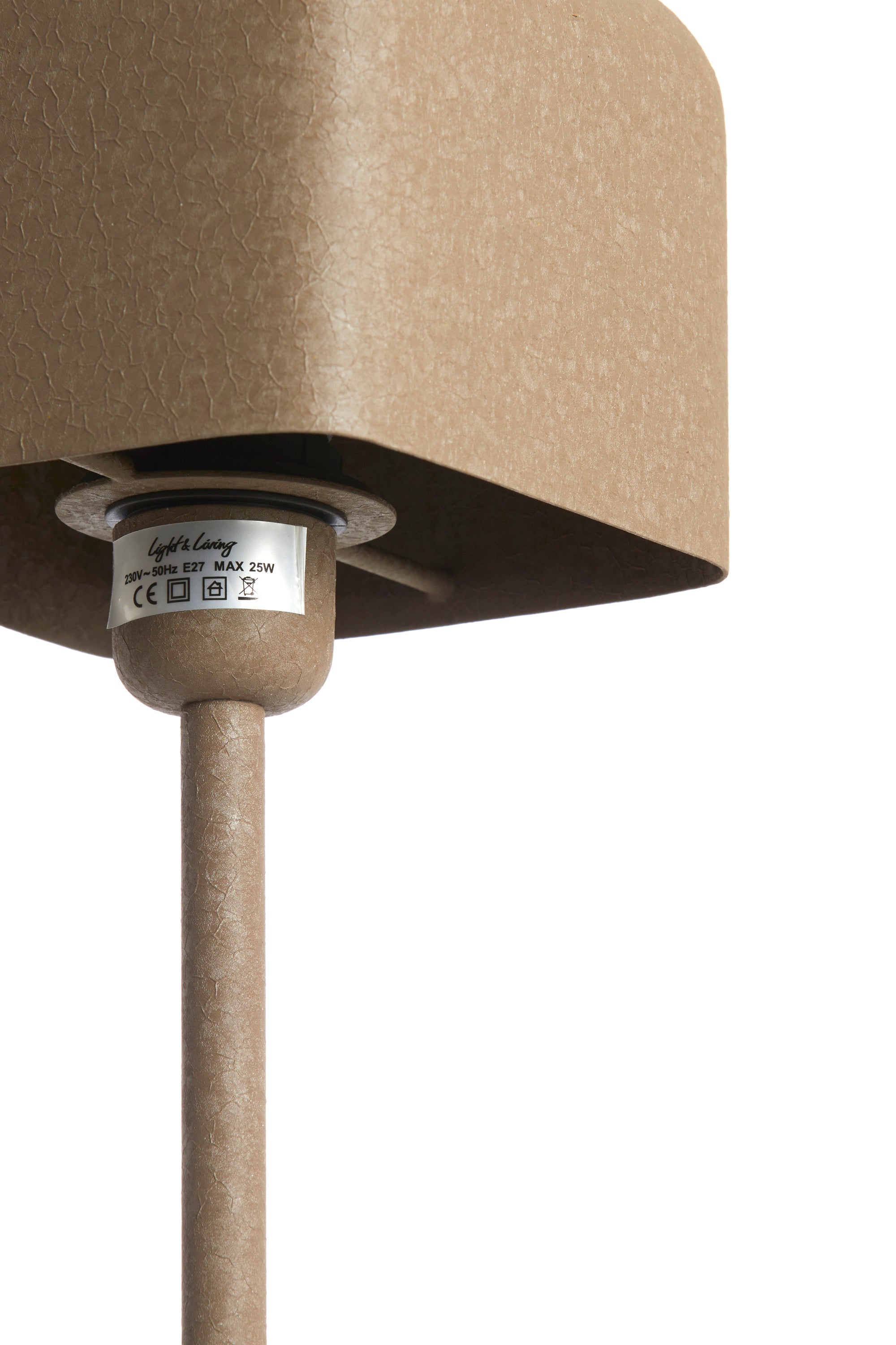Elenie Matt Dark Brown Metal Table Lamp 46cm