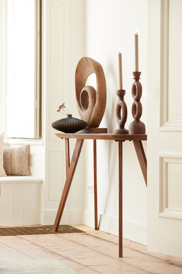 Quenza Brown Acacia Wood Console Table