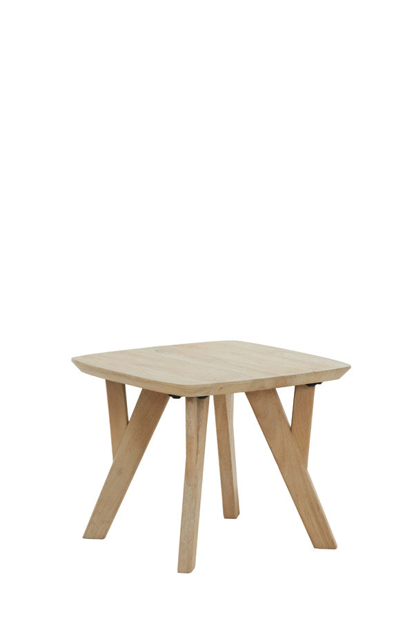 Quenza Natural Mango Wood Square Side Table 36cm