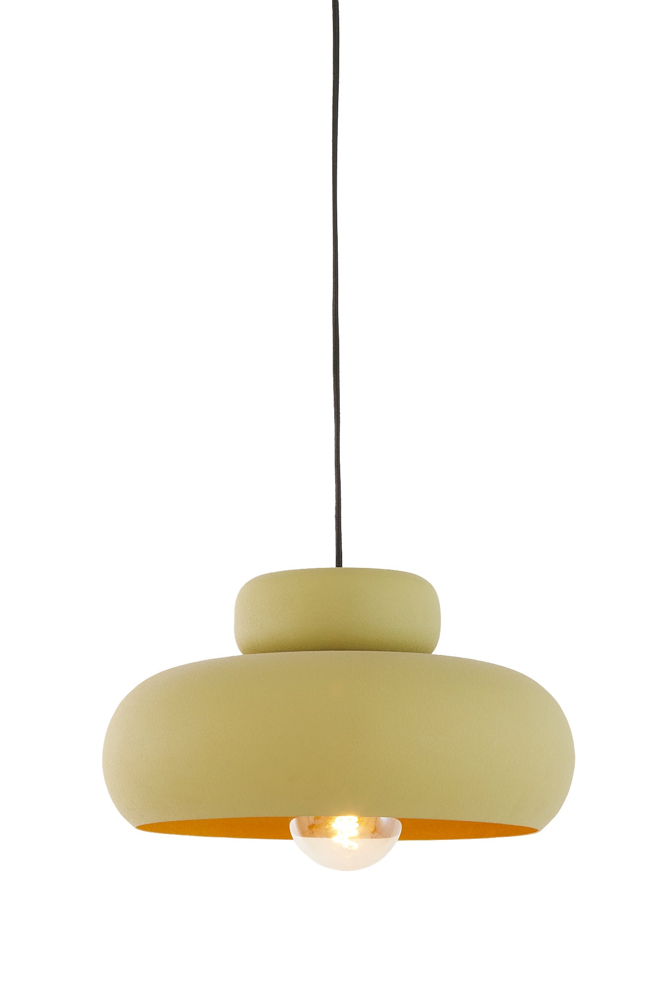 Neiva Matt Olive Green Metal Pendant Light 39cm