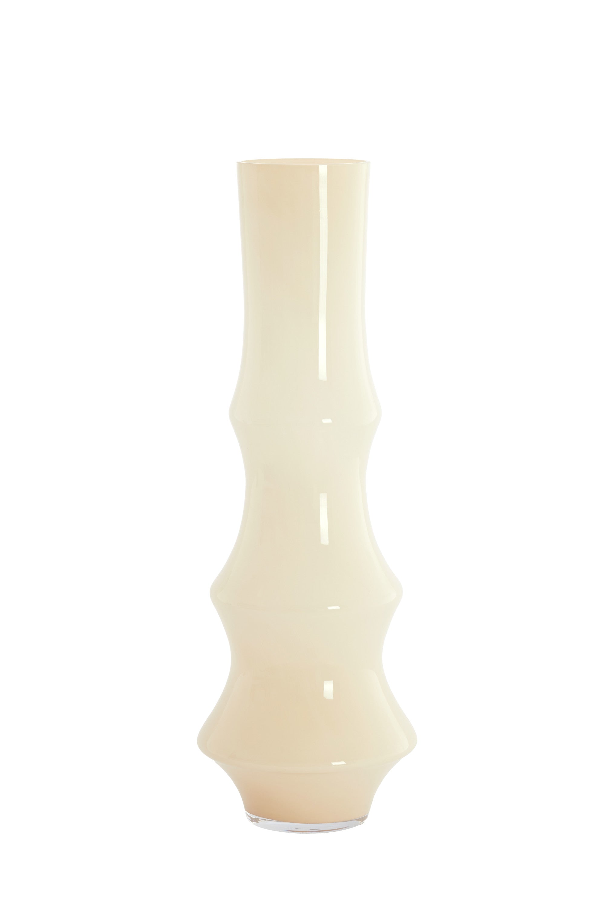 Fiorenza Cream Glass Vase 70cm
