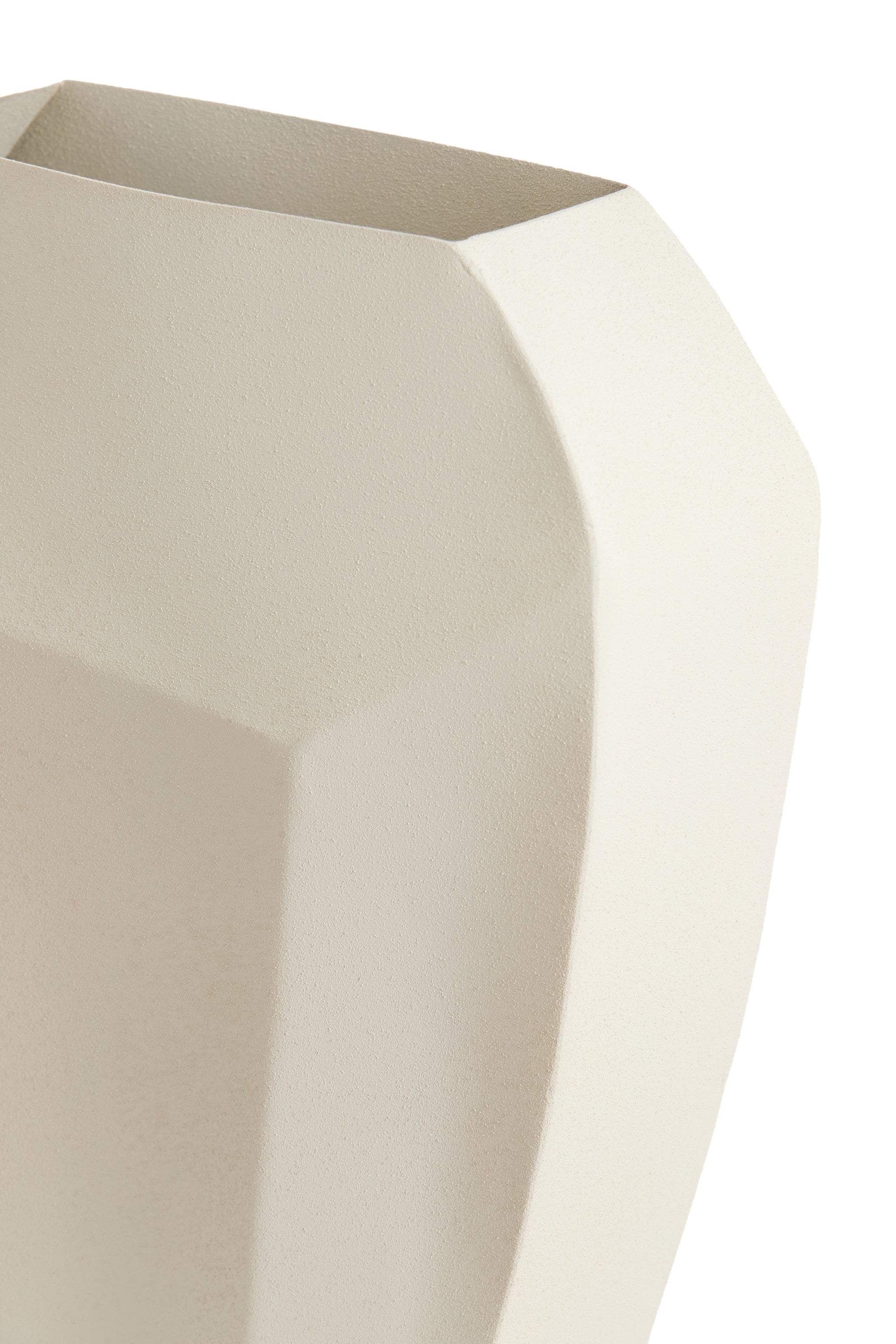 Cordoba Matt Cream Metal Vase 45cm