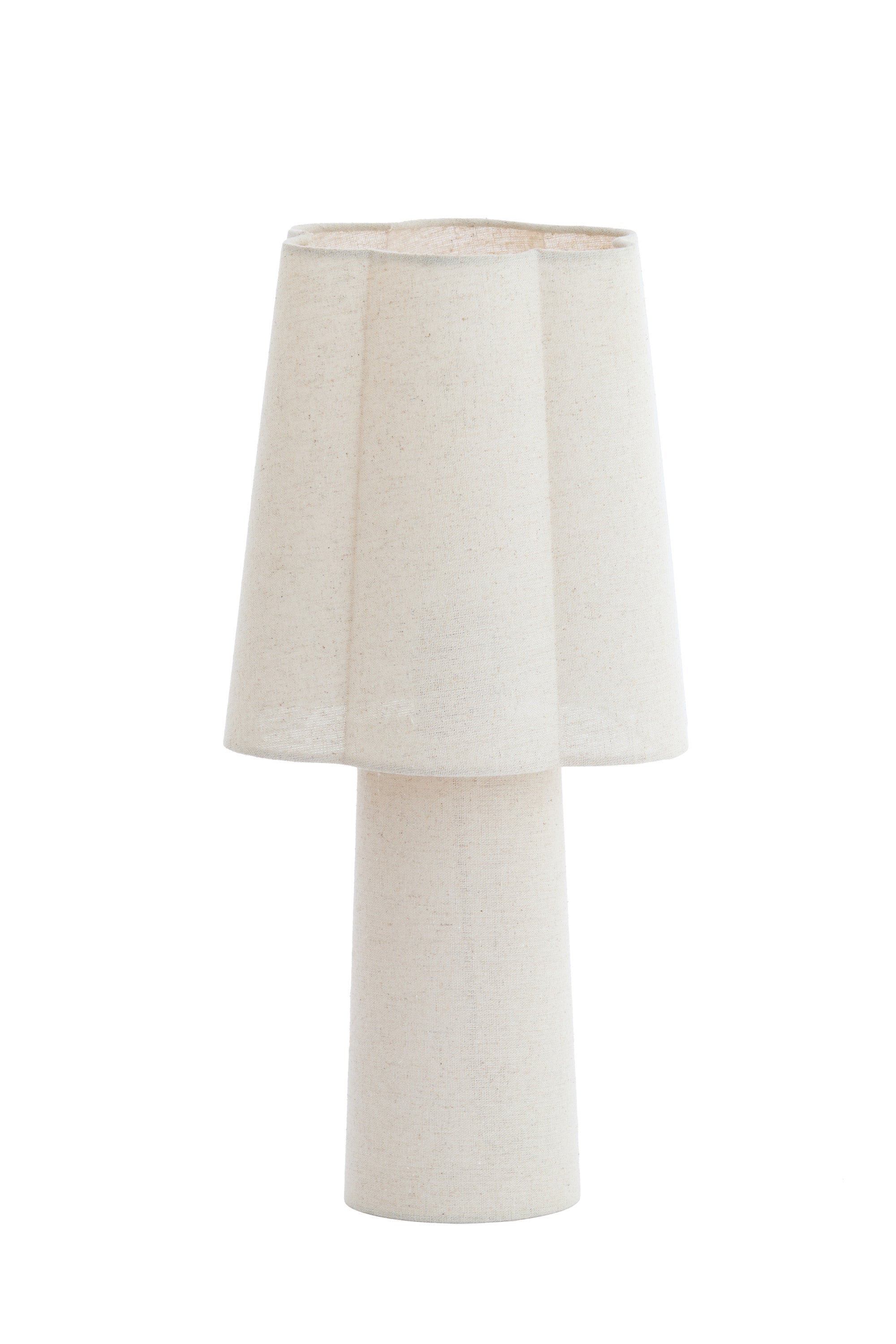 Musaby White Linen Table Lamp