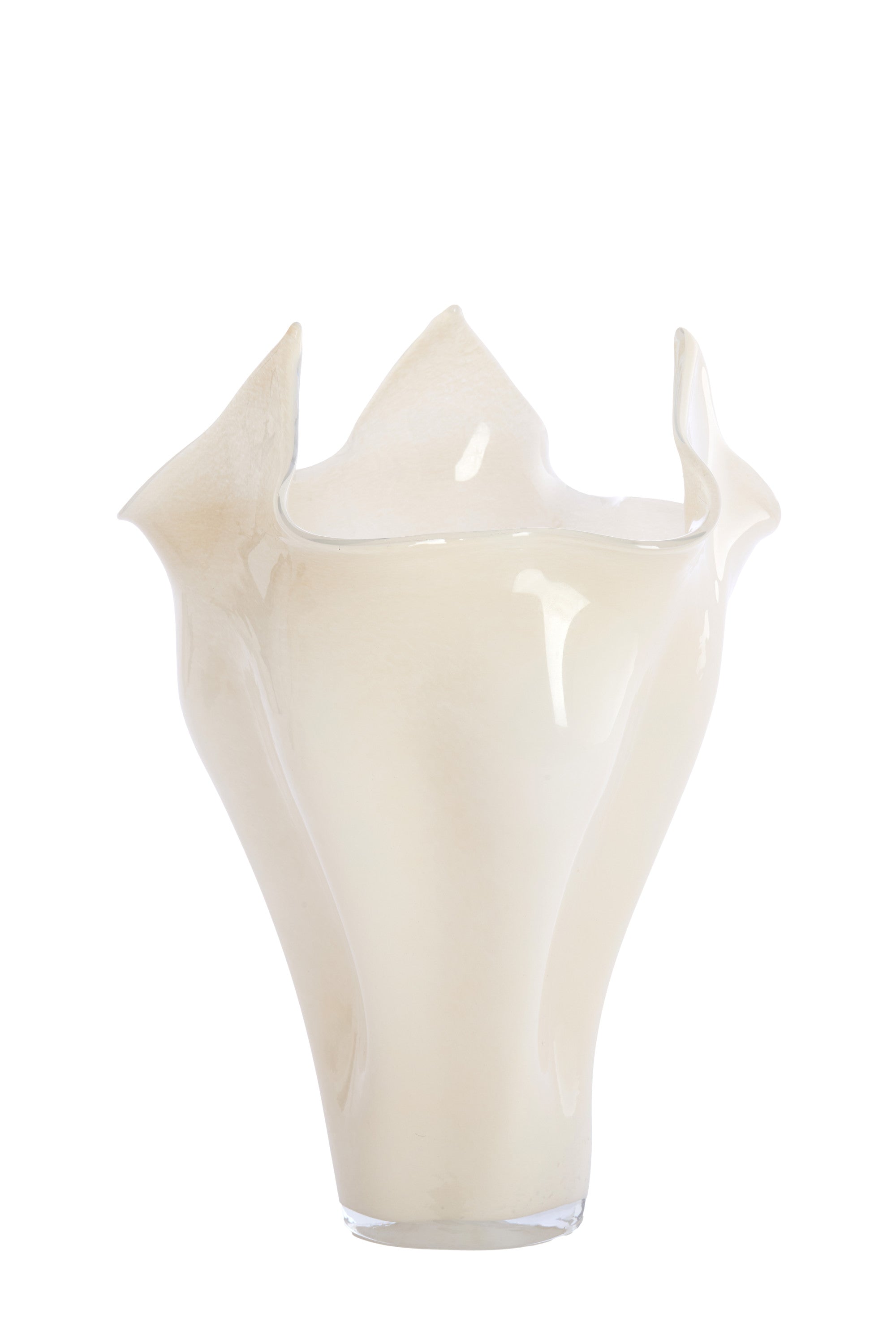 Aiora Milky Cream Glass Vase 46cm