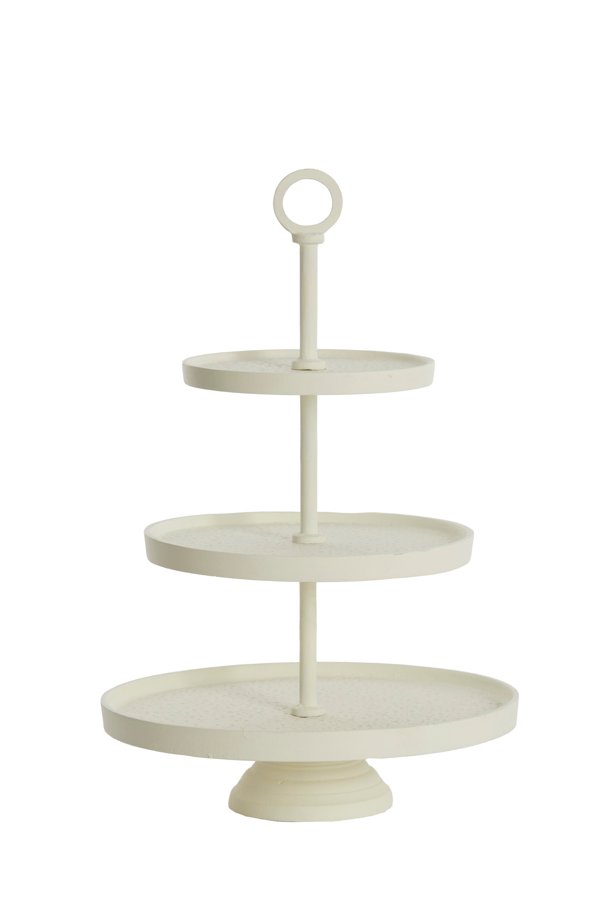 Lutek Cream Metal 3 Tier Display Unit