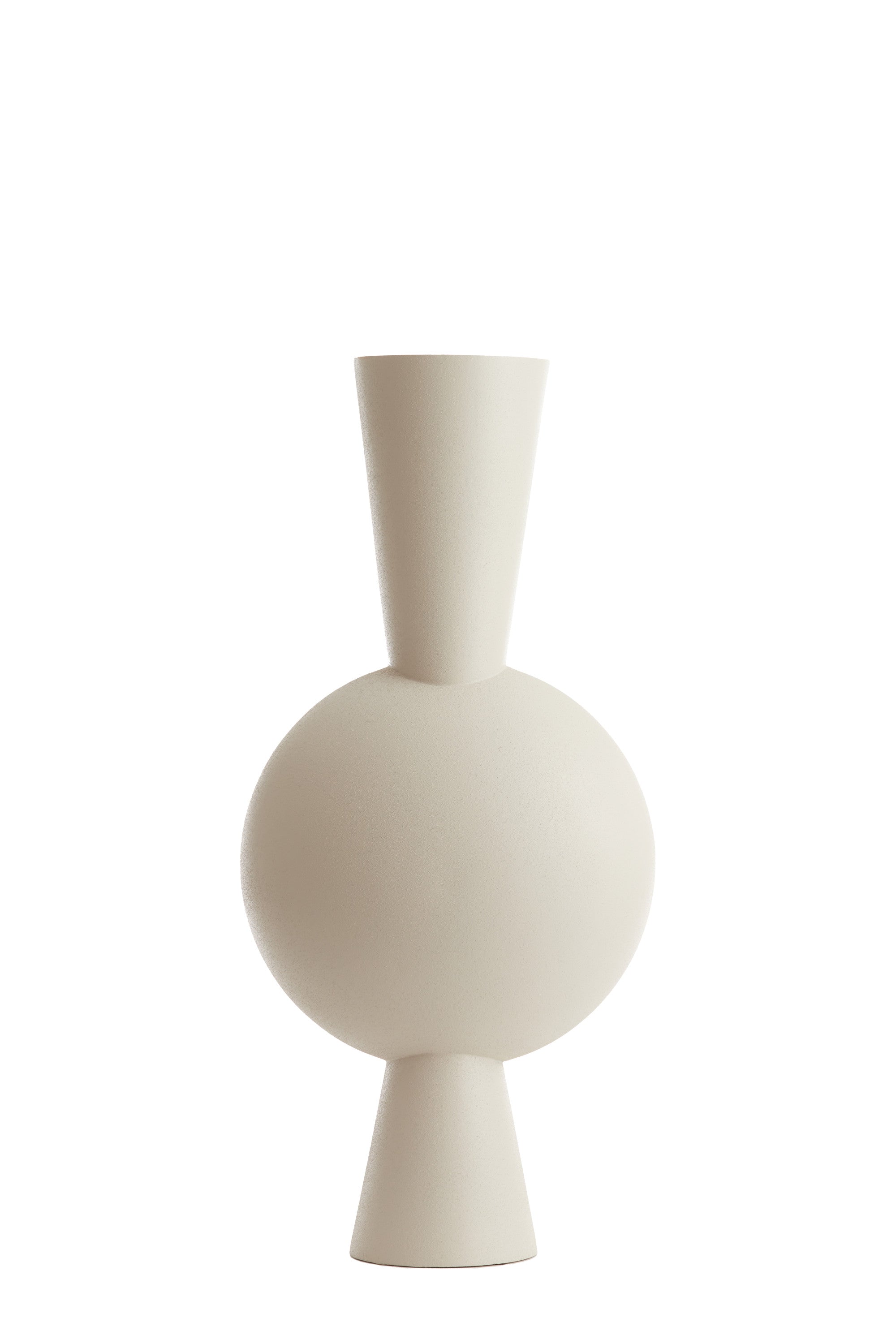 Kavandu Cream Metal Vase 81cm