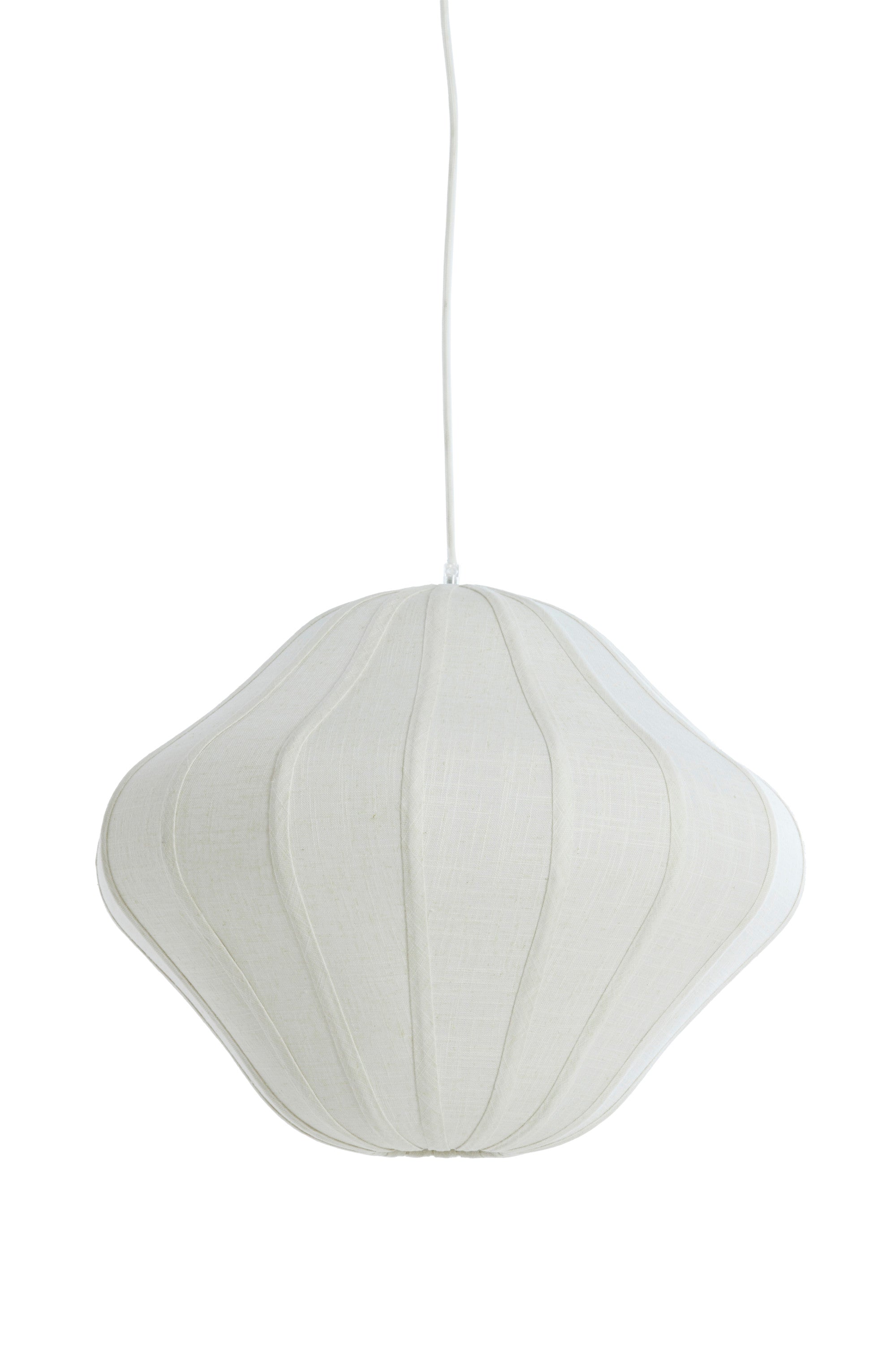 Sukau Cream Linen Pendant Light 50cm