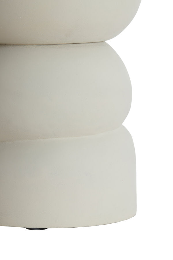 Azalio Cream Wood Round Side Table