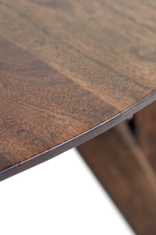 Quenza Brown Acacia Wood Square Side Table 42cm