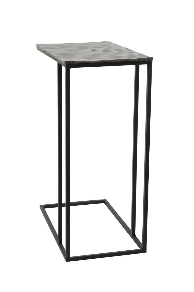 Macy Antique Bronze Metal Rectangular Side Table