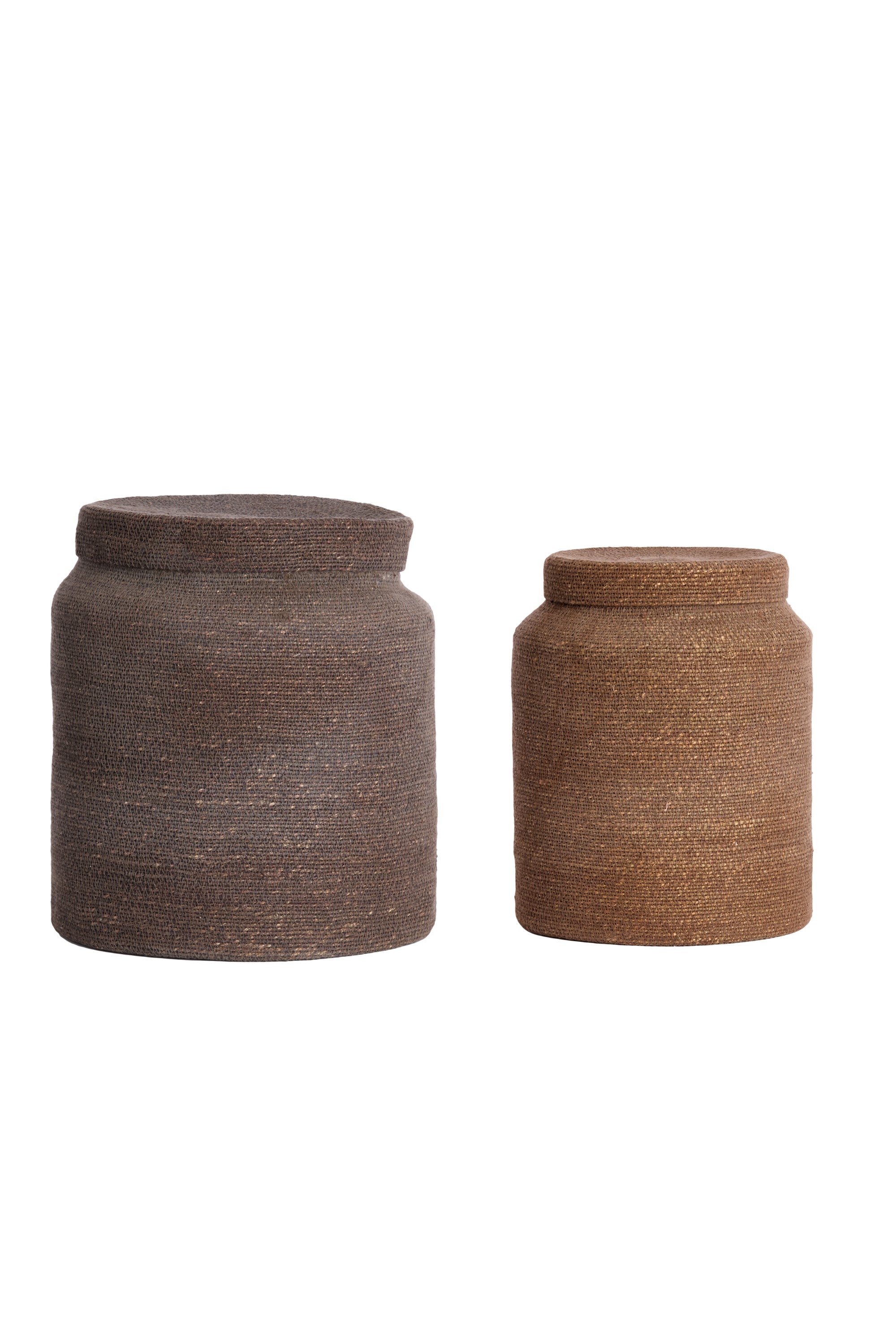 Betania Set of 2 Brown Seagrass Storage Baskets