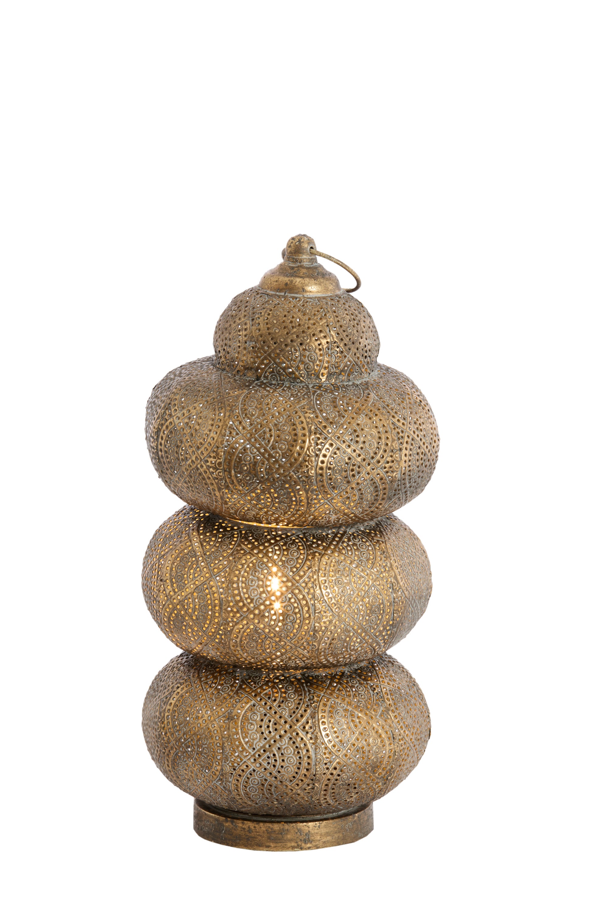 Kaito Brown Gold Metal Table Lamp