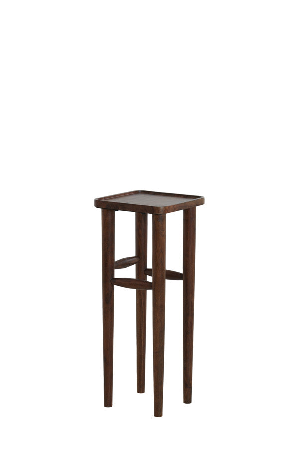 Qiano Brown Acacia Wood Plinth 80cm