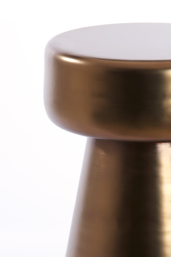 Dakwa Gloss Brown Bronze Metal Round Side Table