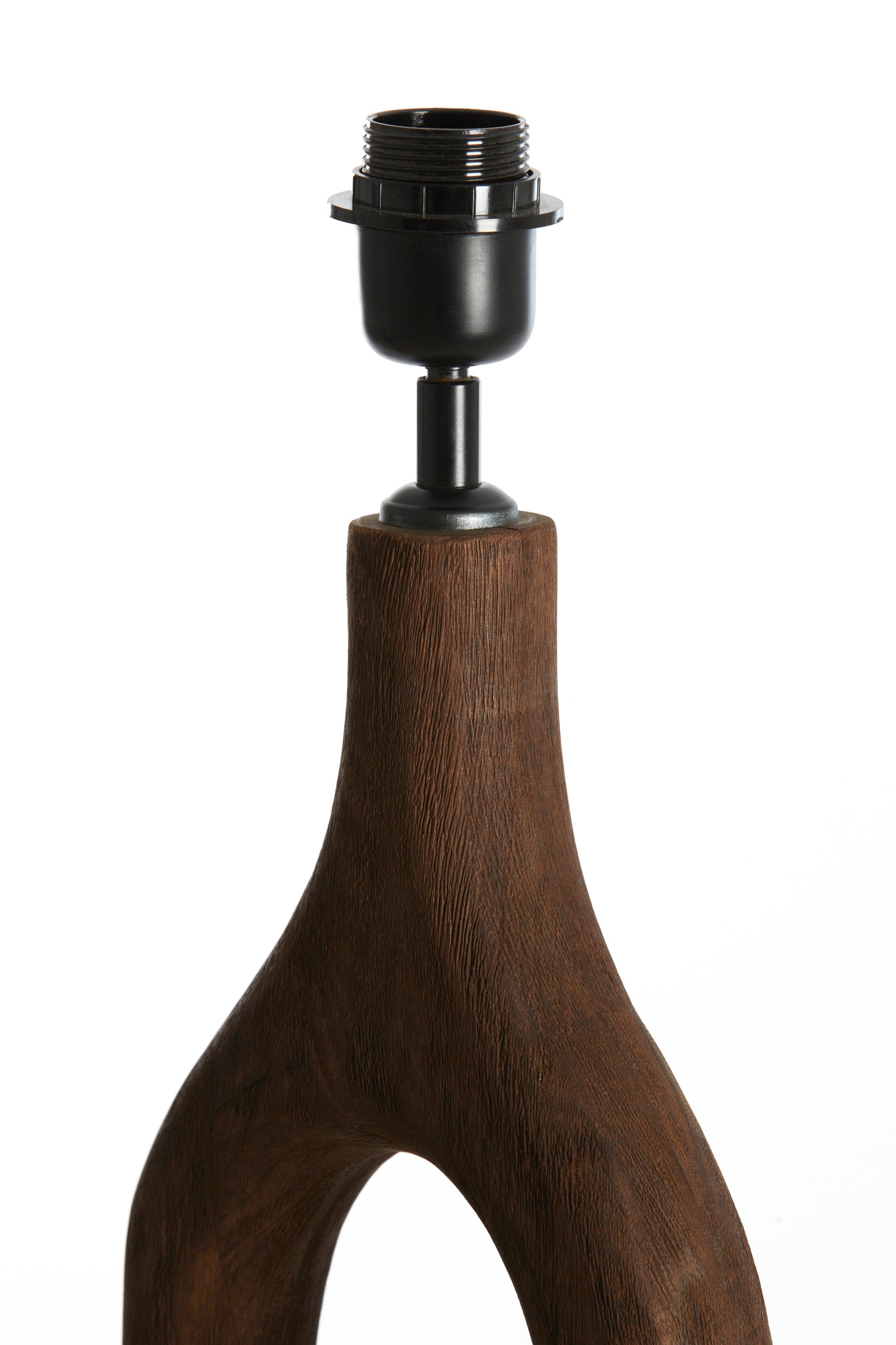 Xitta Matt Dark Brown Wood Floor Lamp Base