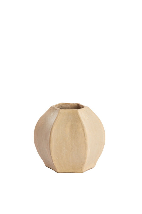Melis Natural Papier Mâché Decorative Planter 21.5cm
