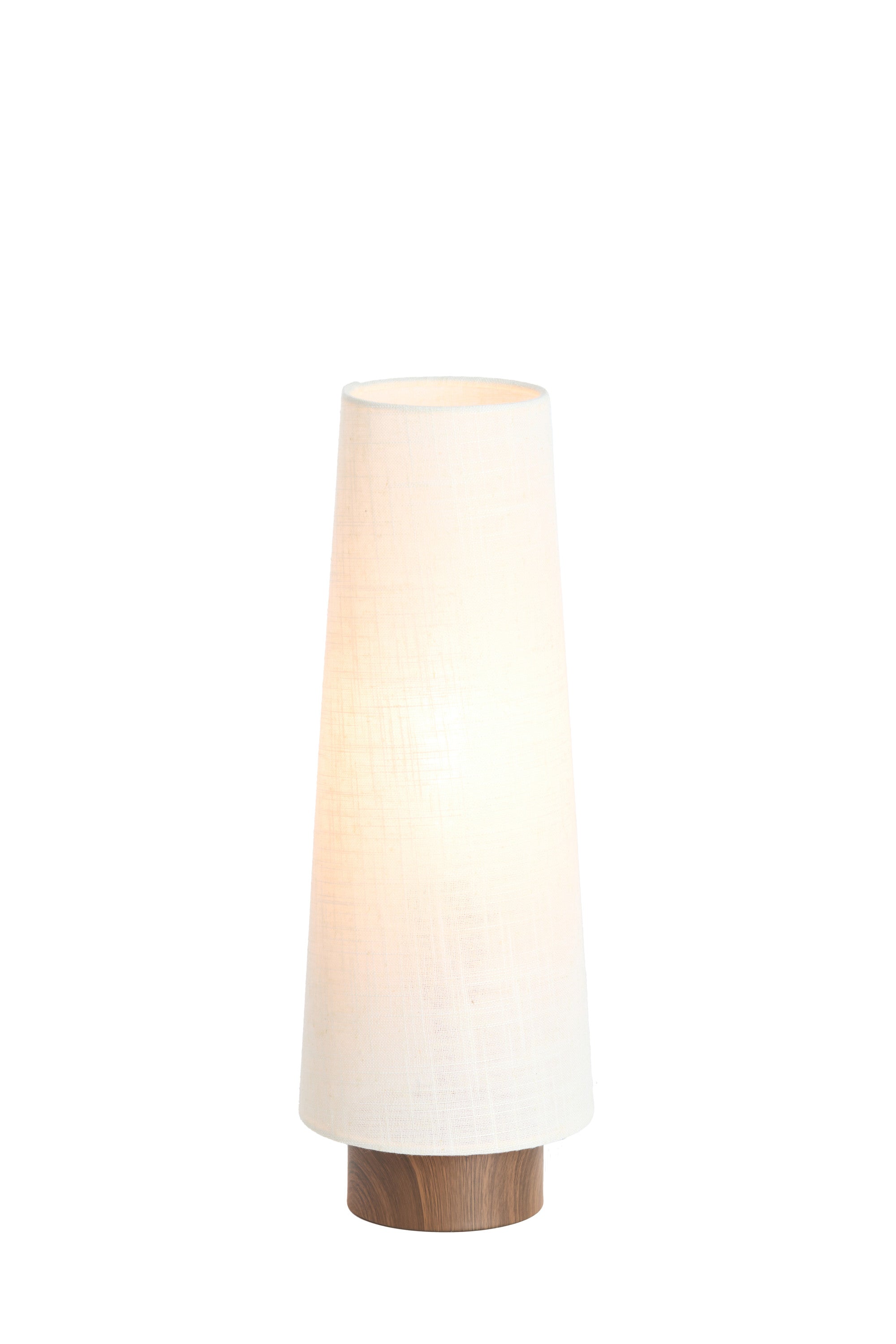 Howie Dark Brown Wood Effect & Cream Table Lamp 42cm