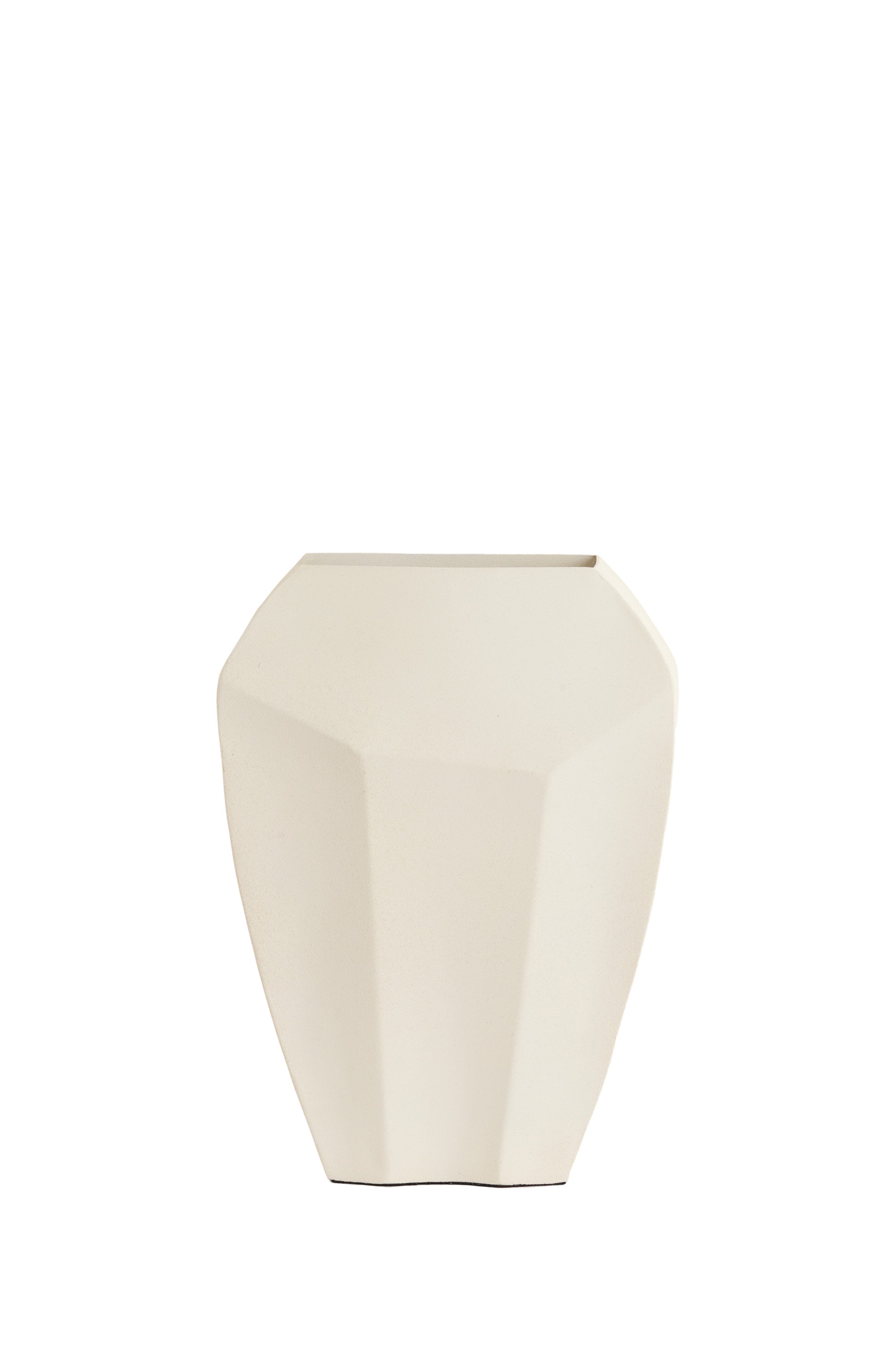 Cordoba Matt Cream Metal Vase 34cm