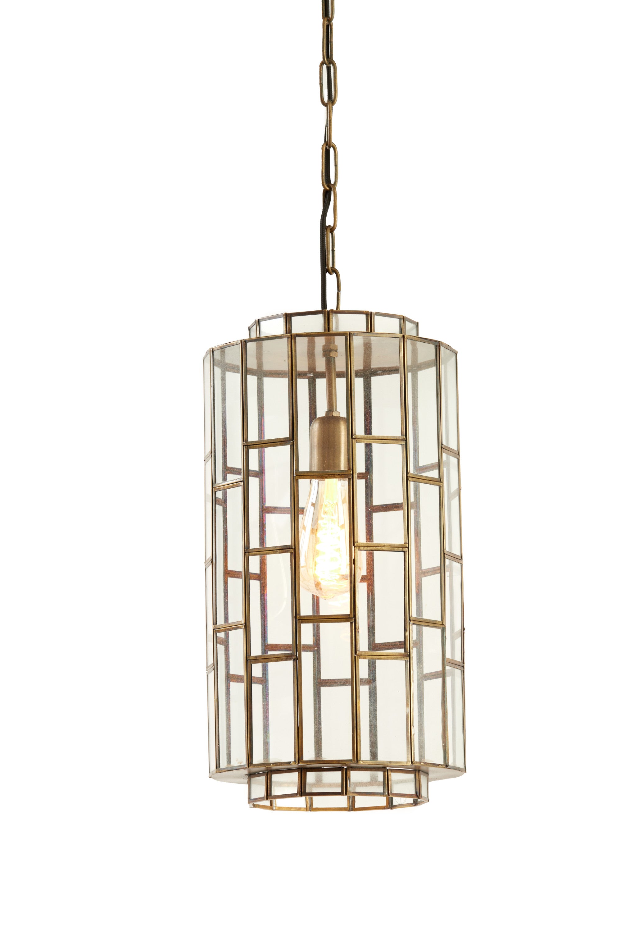 Søstrene Antique Bronze & Glass Pendant Light 24cm