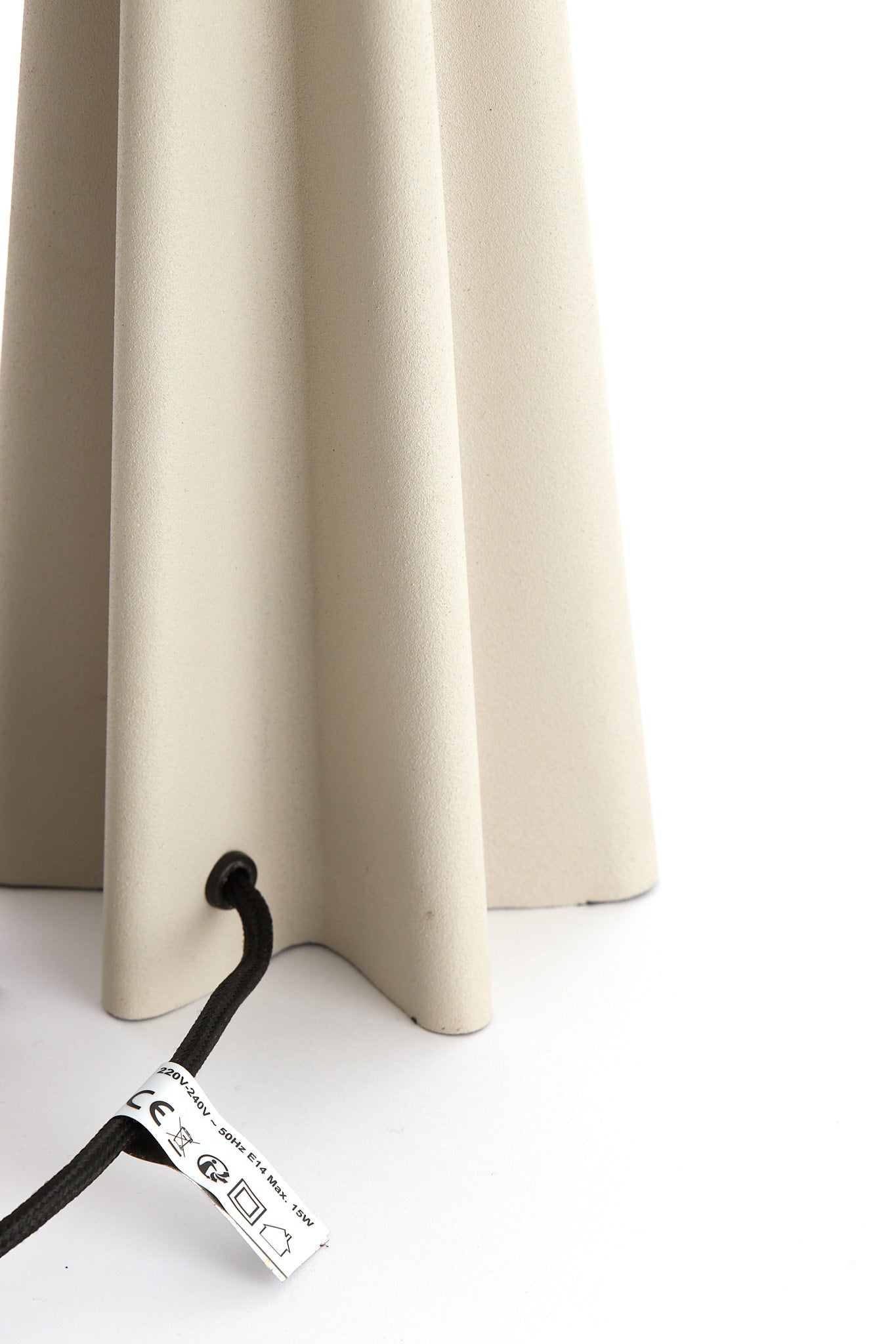 Cukai Matt Beige Metal Table Lamp