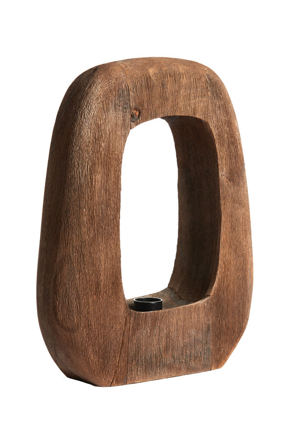 Kelafo Chocolate Brown Wood Table Lamp 40cm
