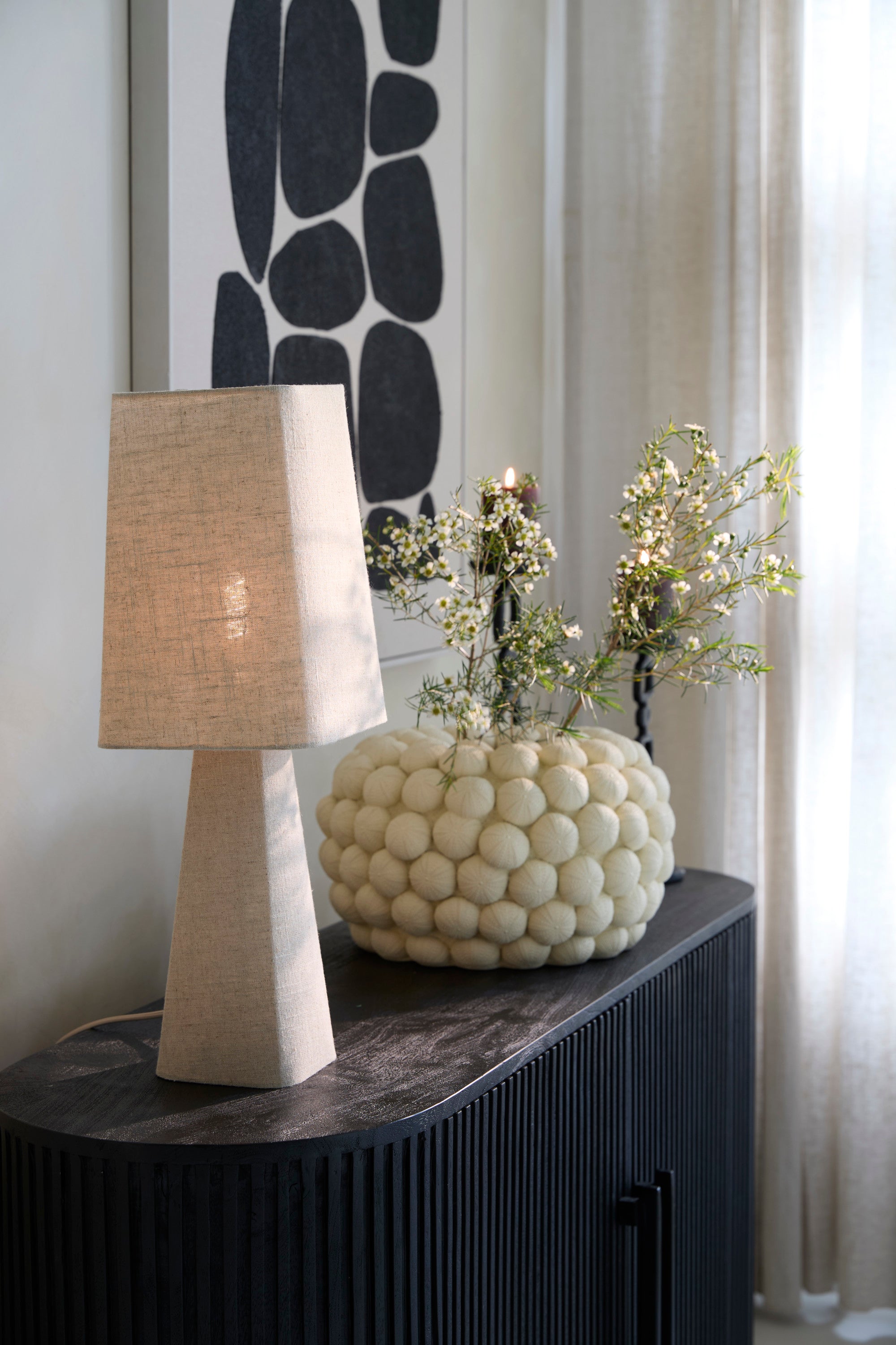 Mikko Natural Linen Table Lamp