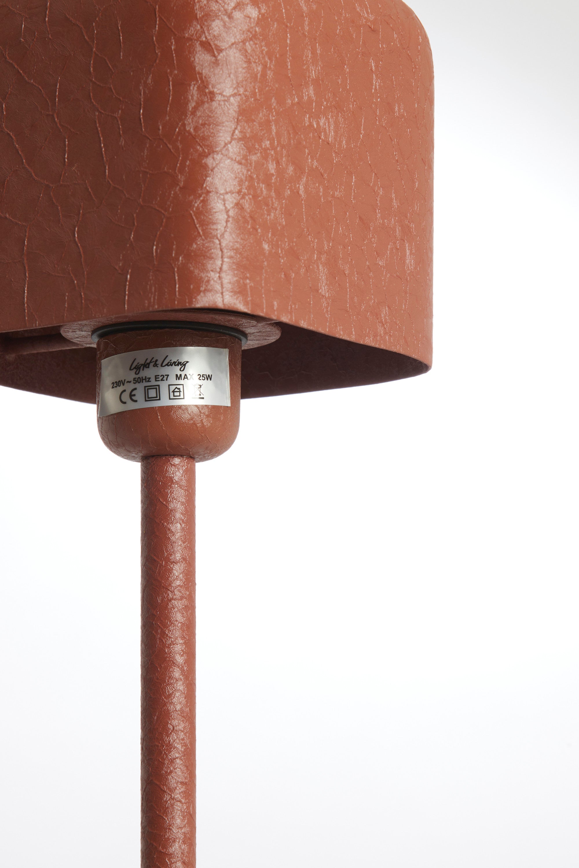 Elenie Matt Dark Orange Metal Table Lamp 36cm