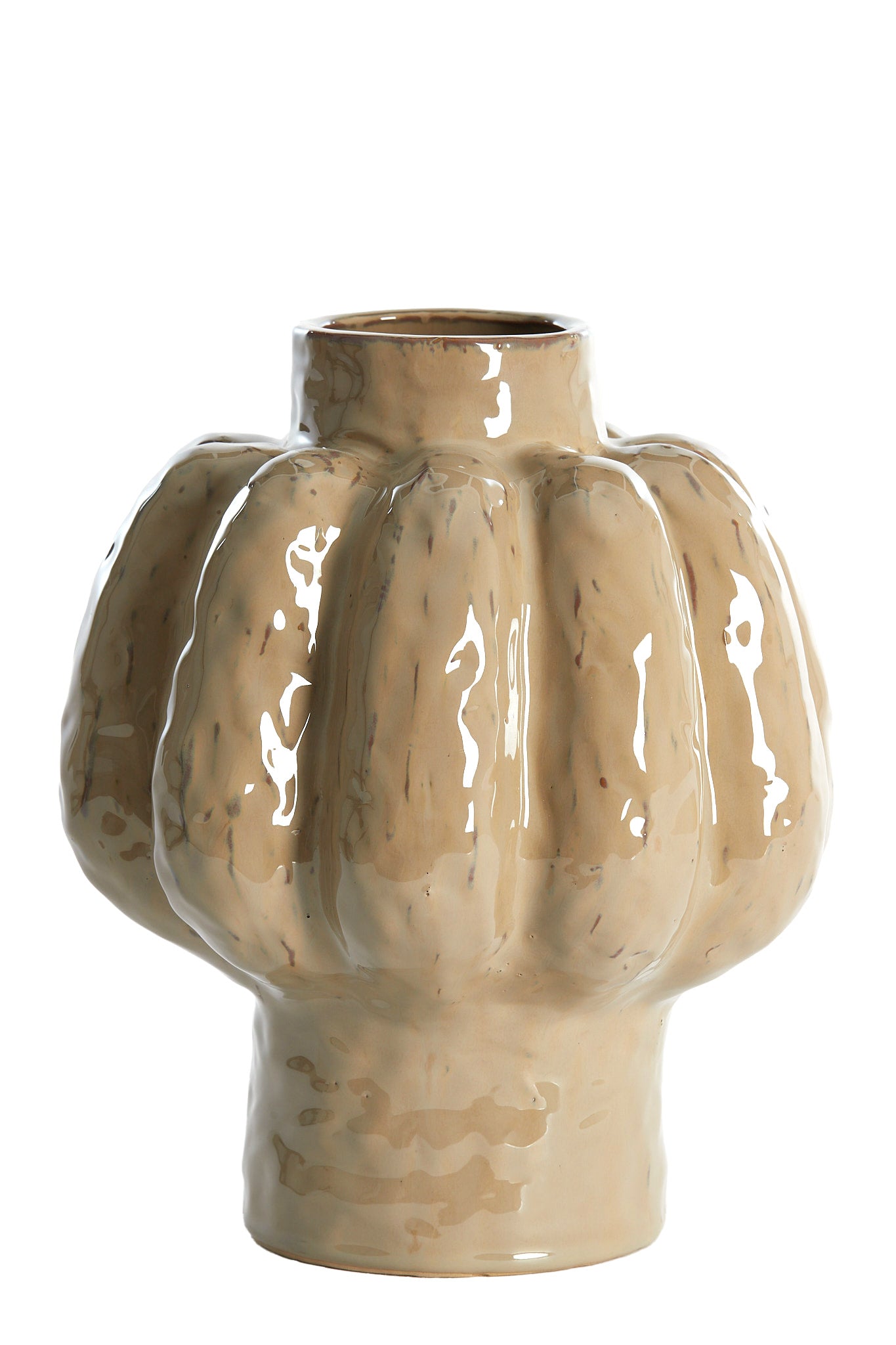 Aliveri Taupe Ceramic Vase 29cm